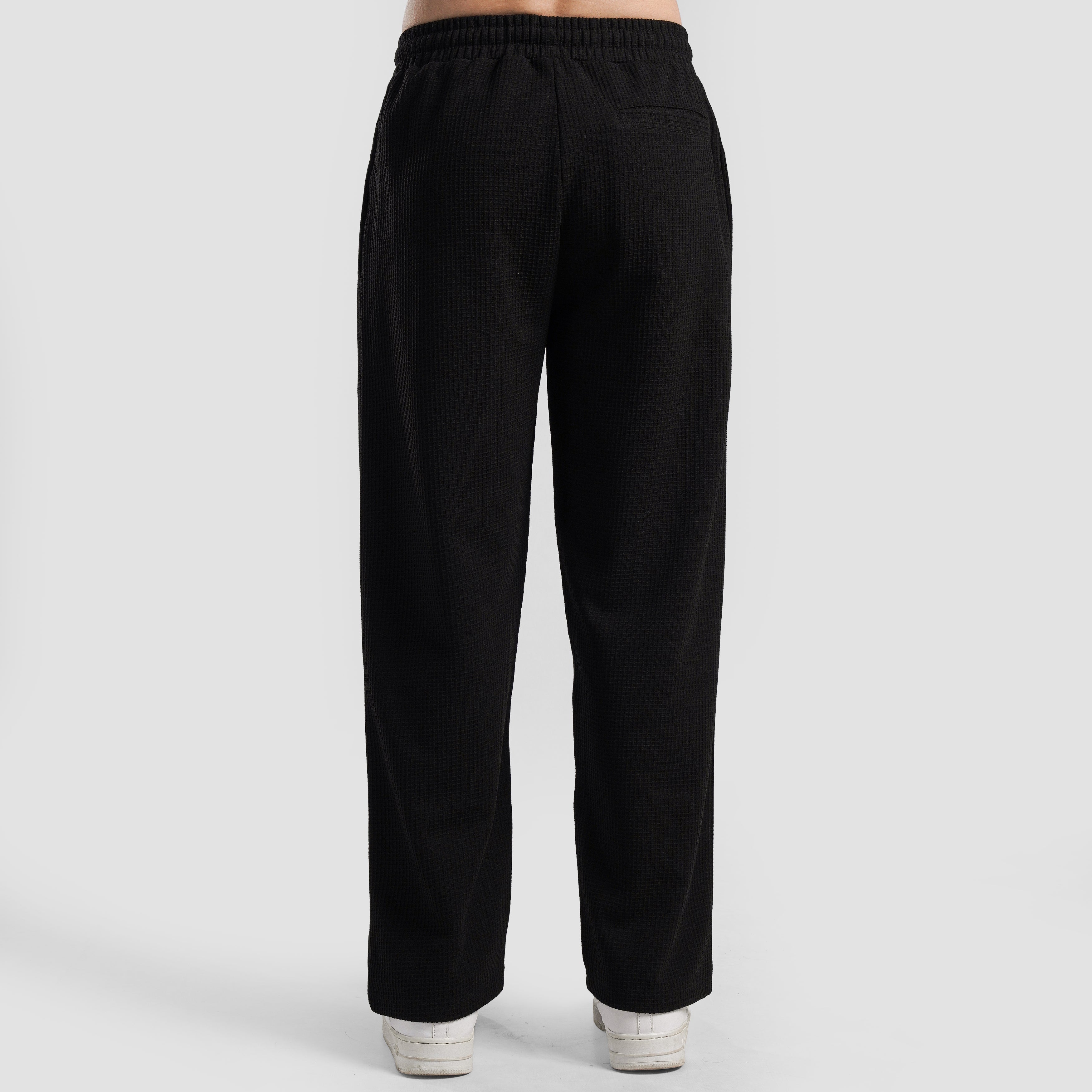Waffle Unisex Trousers (Black)