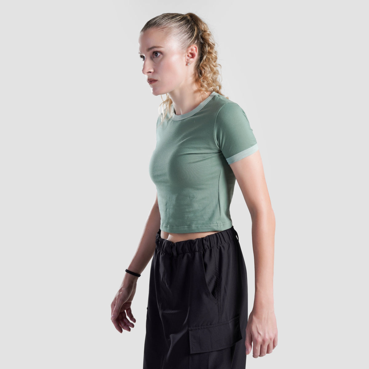women gym t-shirt sportswear breathable workout tee side view Women T-Shirt GymArmour Pakistan