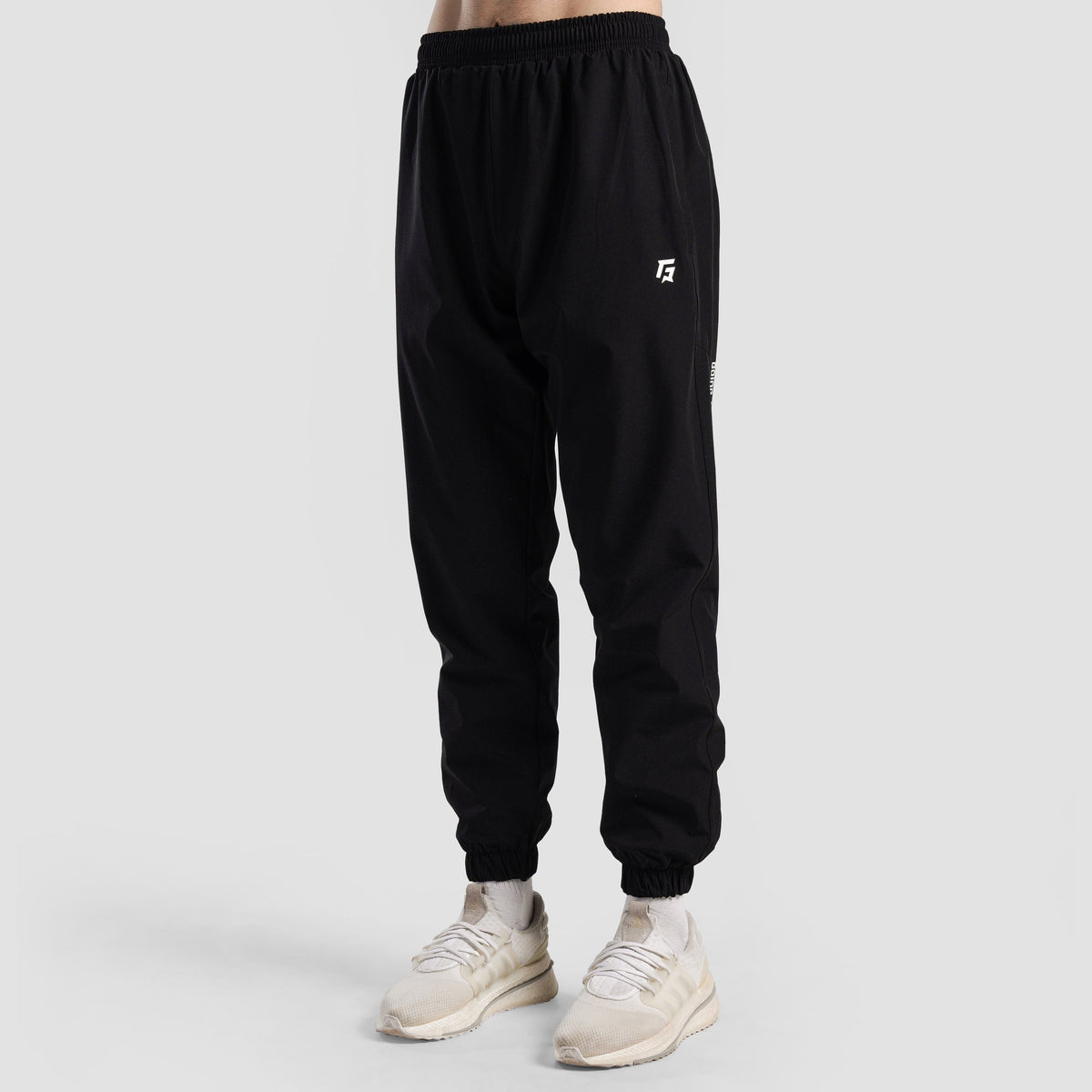 Black Trackline Joggers for men front view
