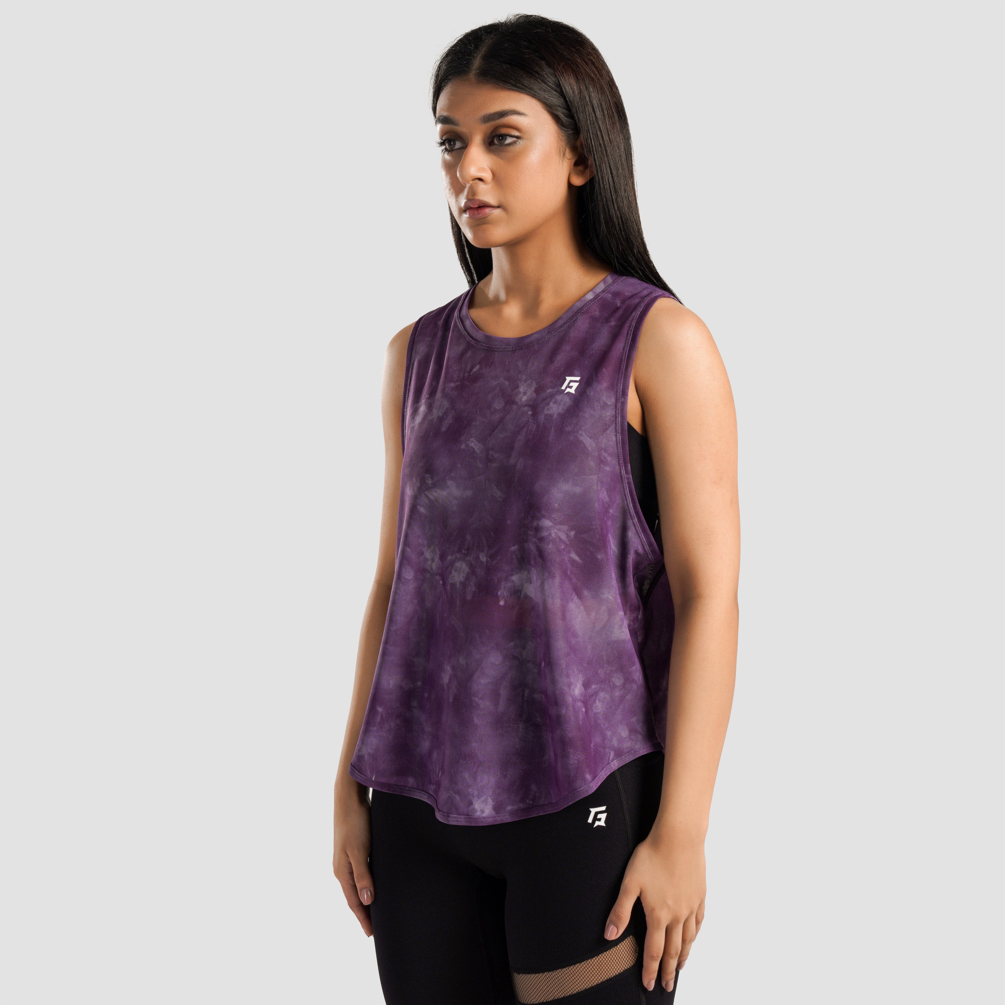 Vital Mesh Cover Up Top (Purple)