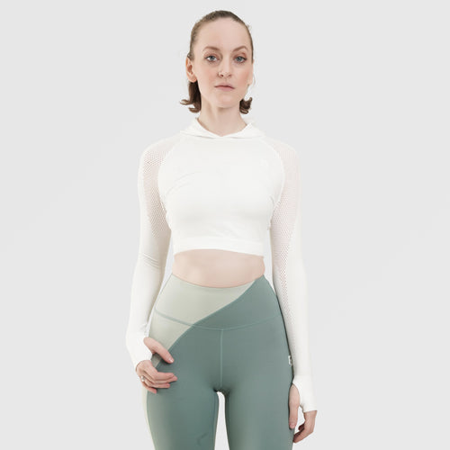 Snug Seamless Crop Top (White)