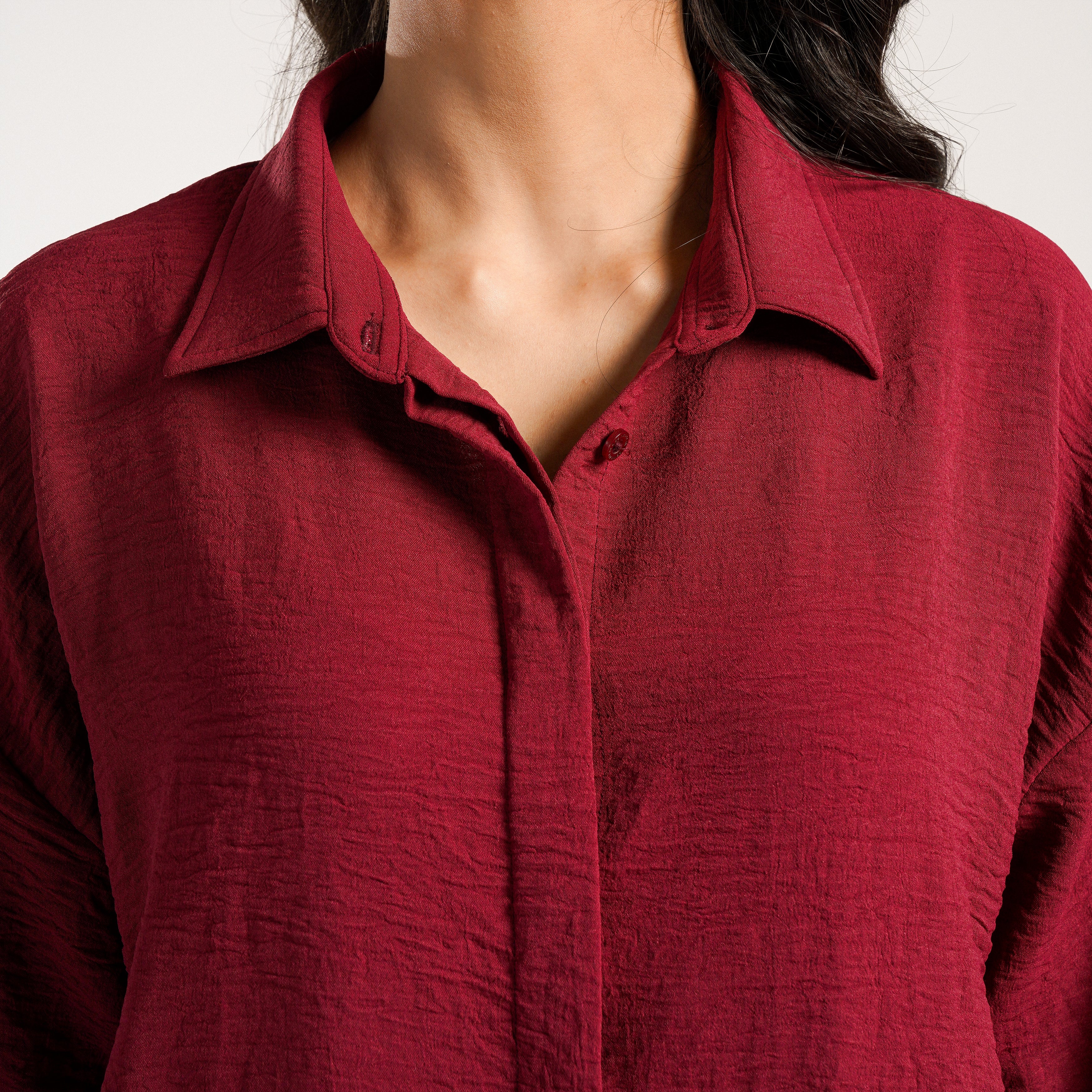 Ease Button Down (Maroon)