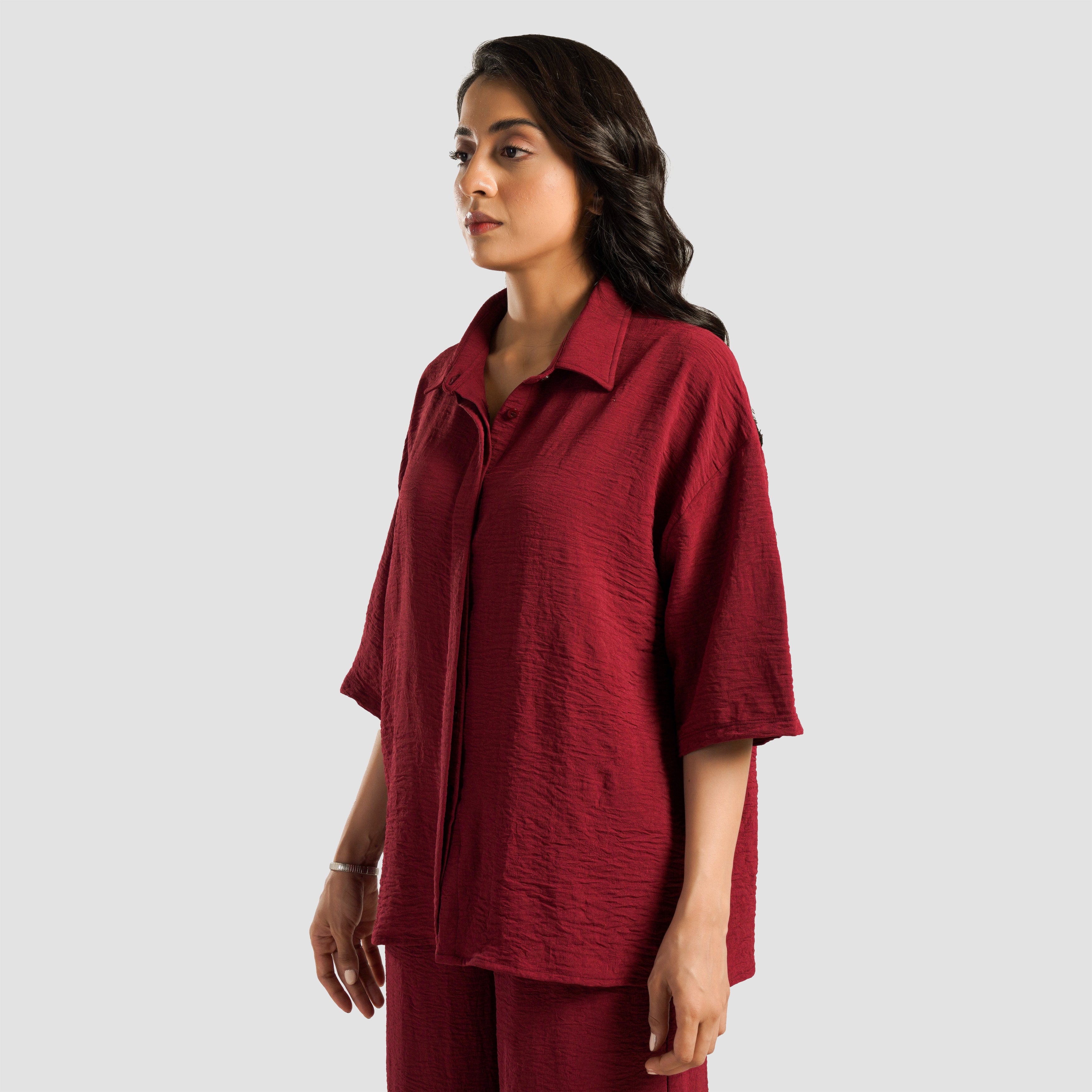 Ease Button Down (Maroon)