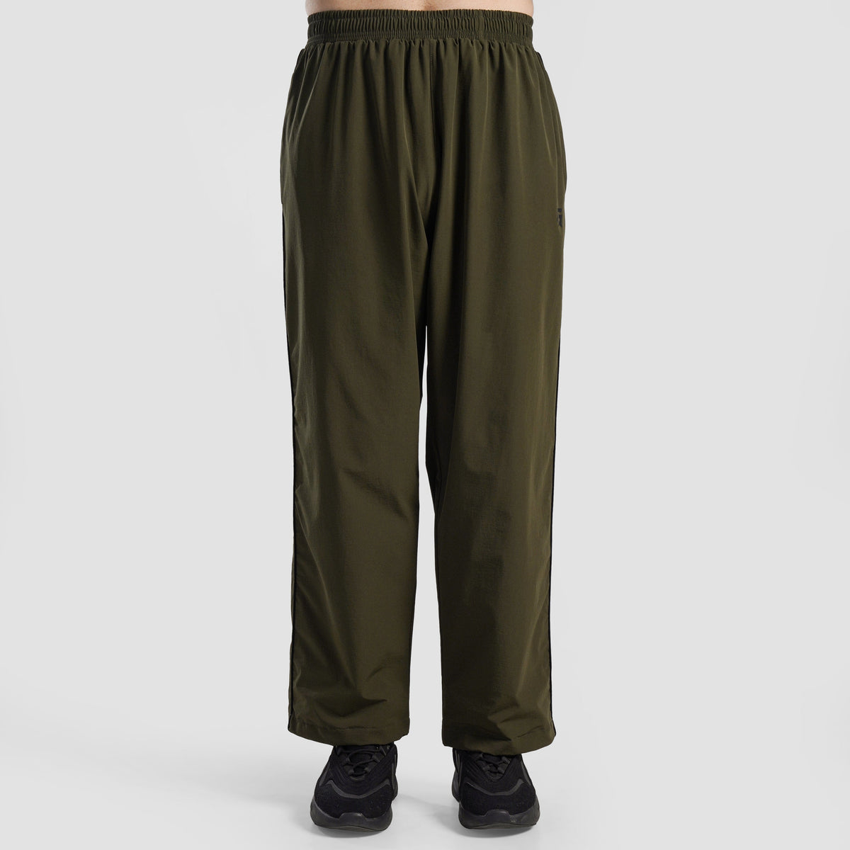 Back view of Olive Maxout Track Pants for men