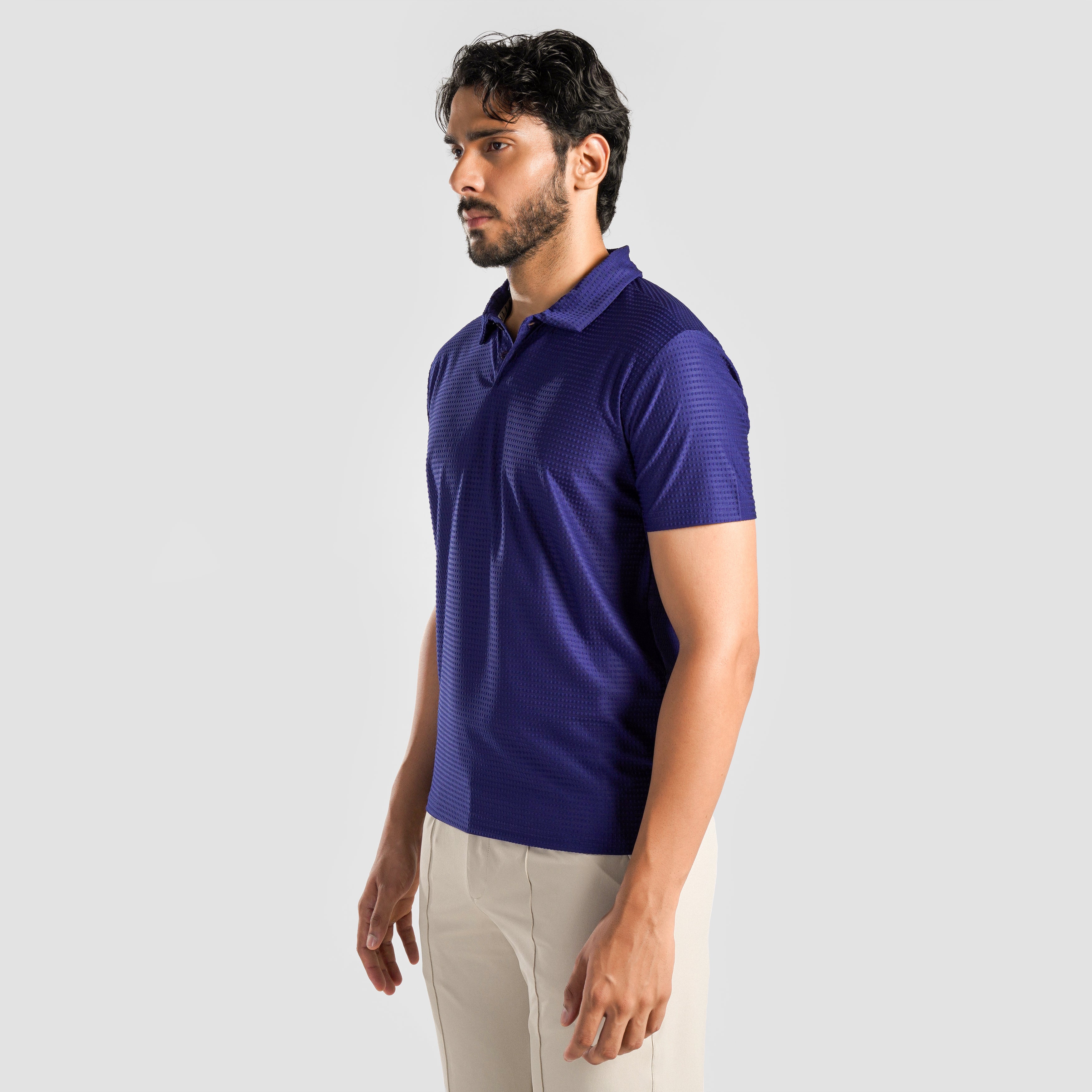 DOT Texture Polo (Royal Blue)