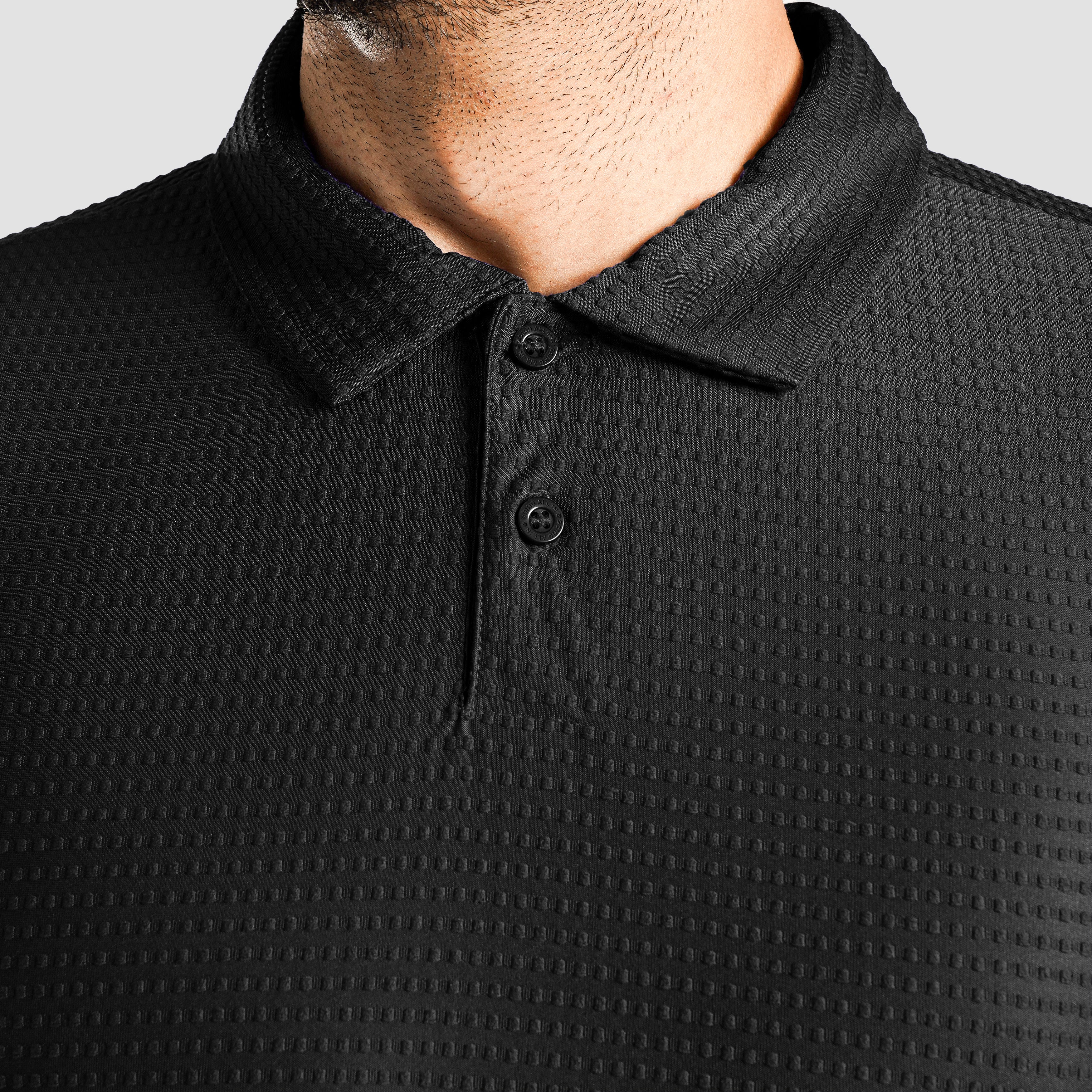 DOT Texture Polo (Black)