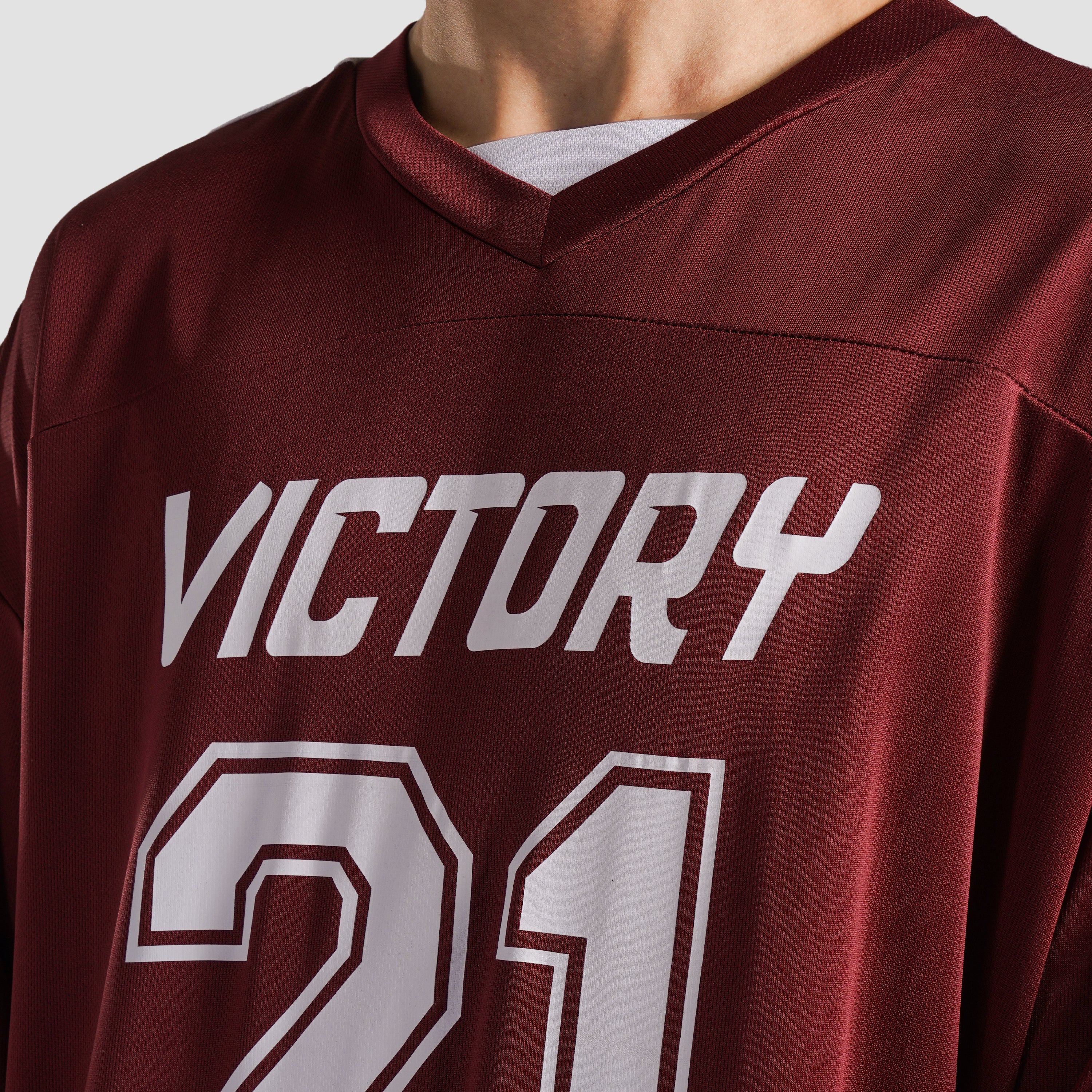 Striker Full Sleeves Jersey (Burgundy)