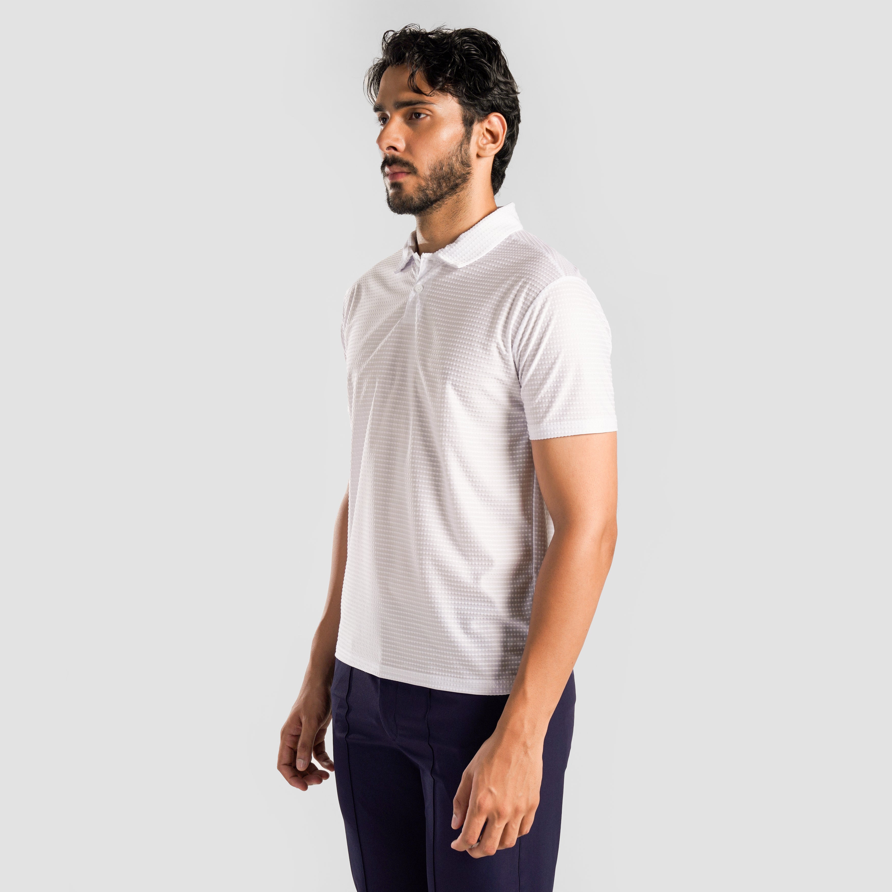 DOT Texture Polo (White)