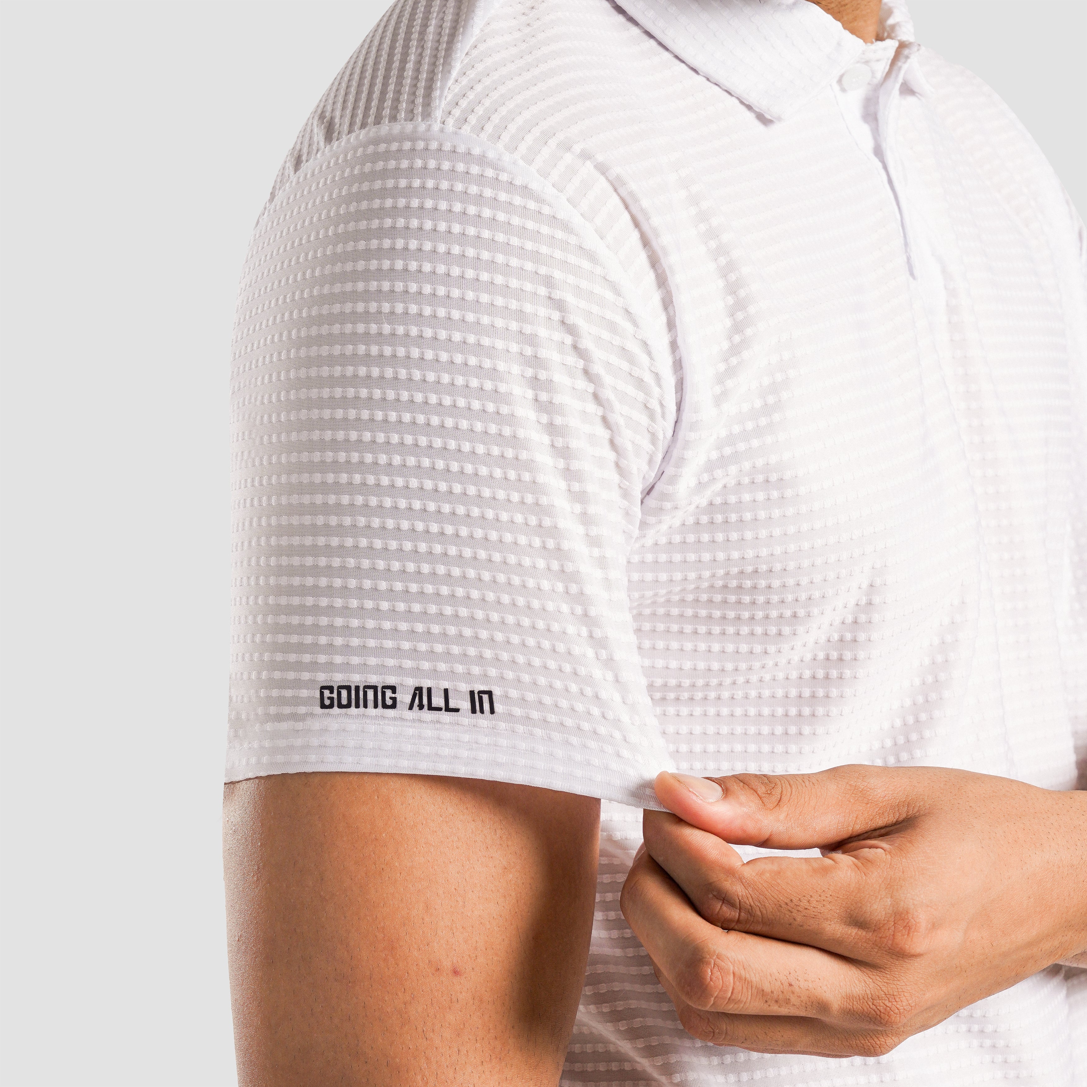 DOT Texture Polo (White)