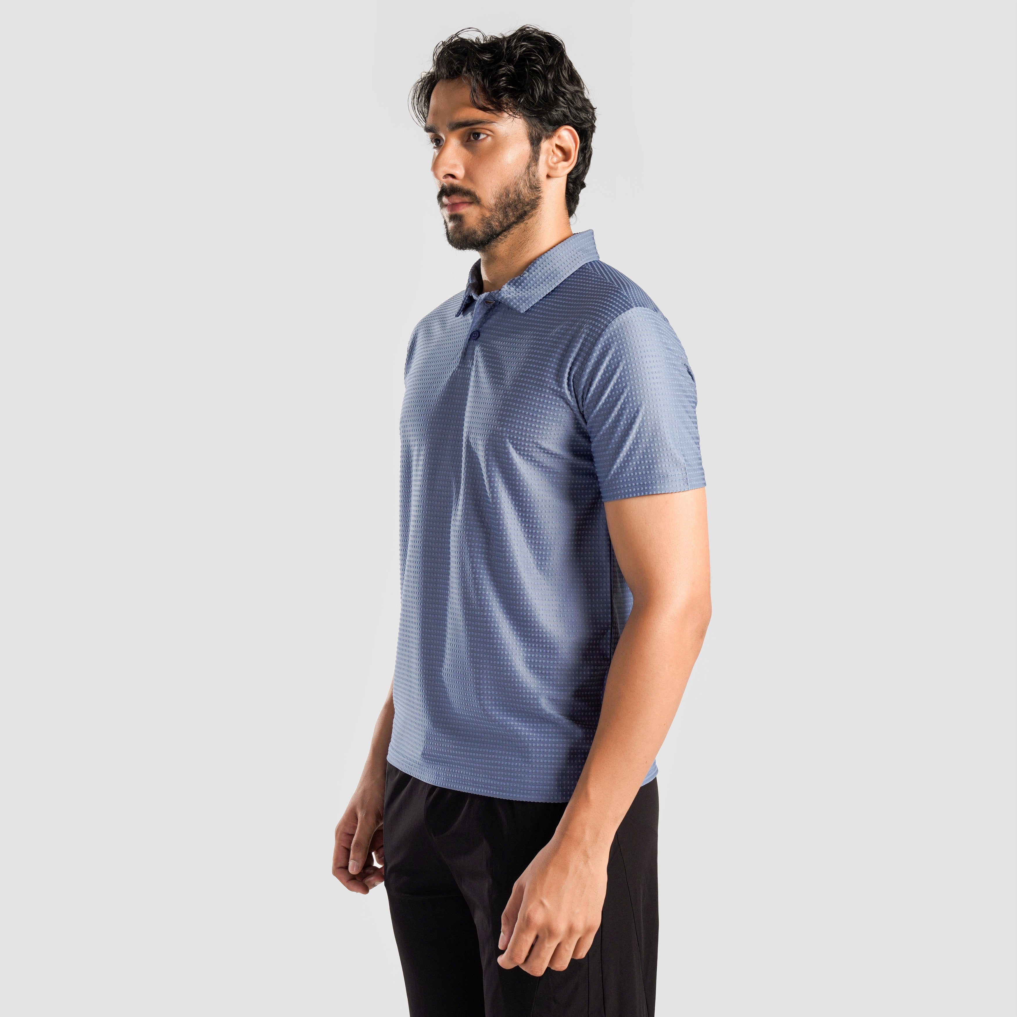 DOT Texture Polo (JK Blue)