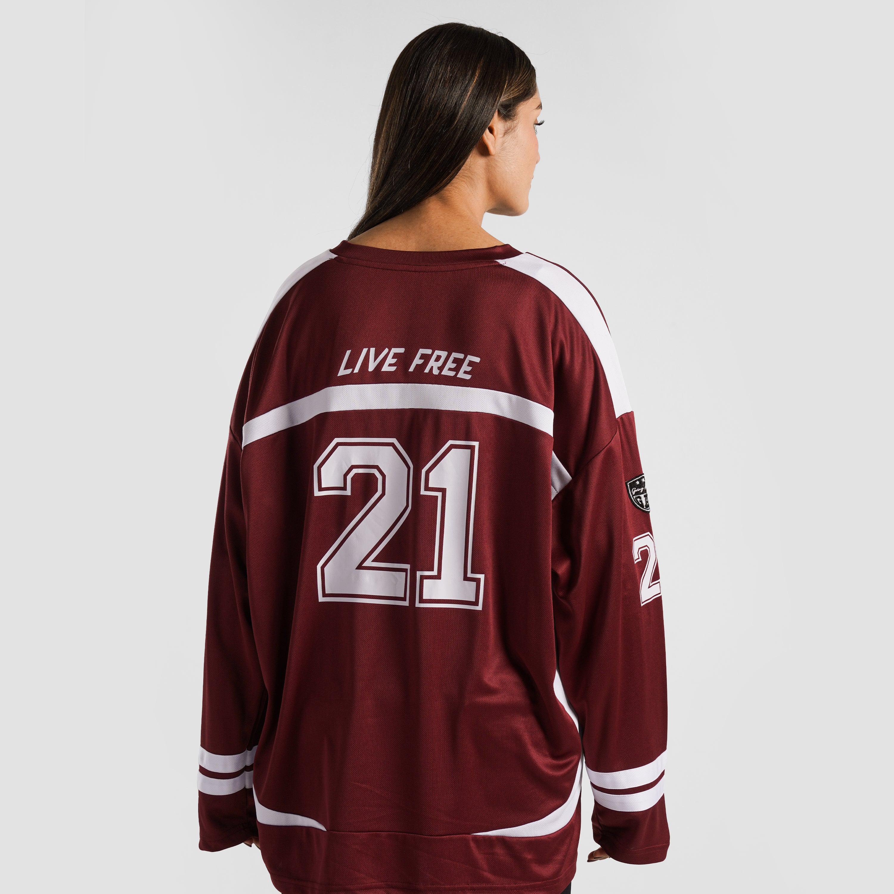 Striker Full Sleeves Jersey (Burgundy)