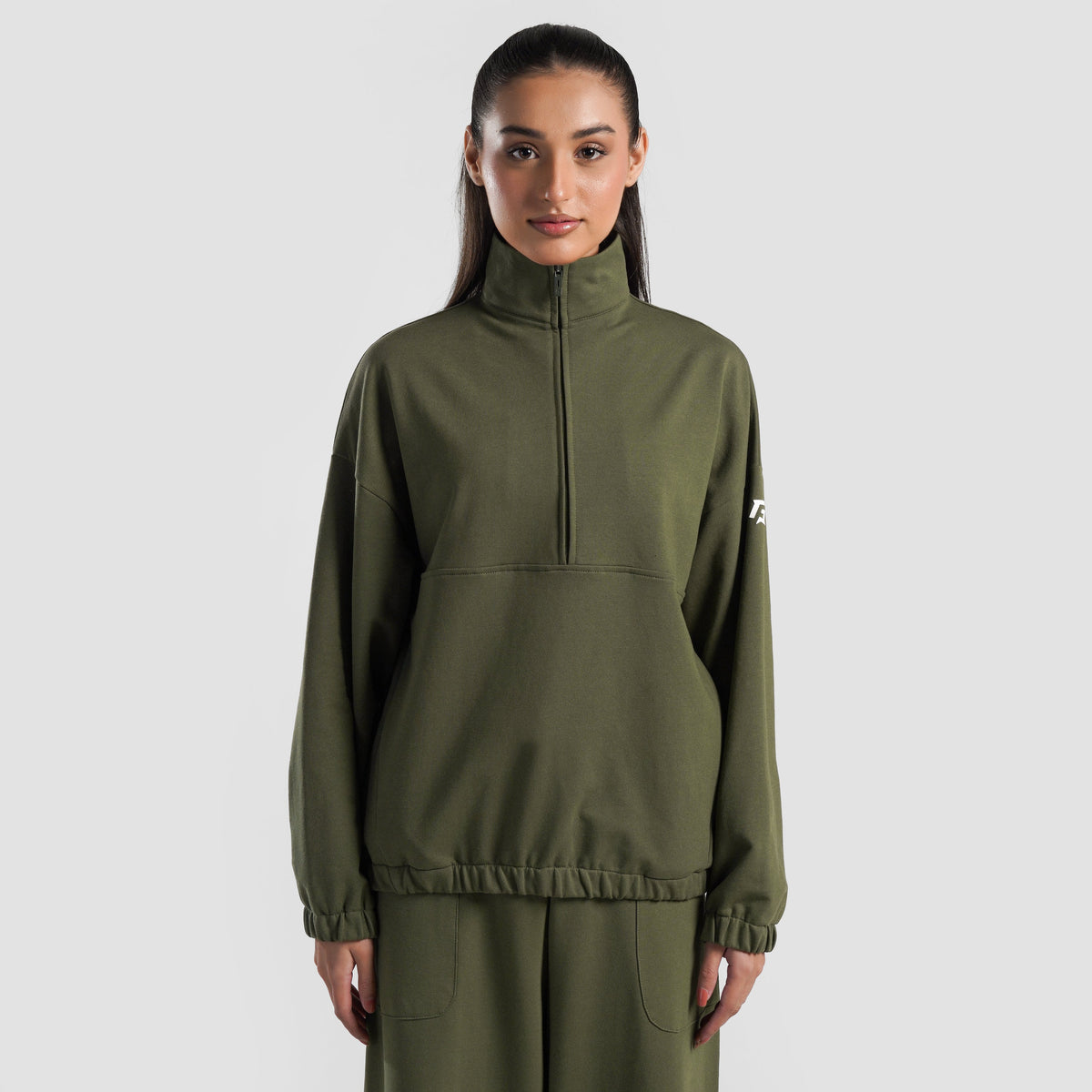 women track top zip gym jacket training outerwear front view Women Track Top GymArmour Pakistan