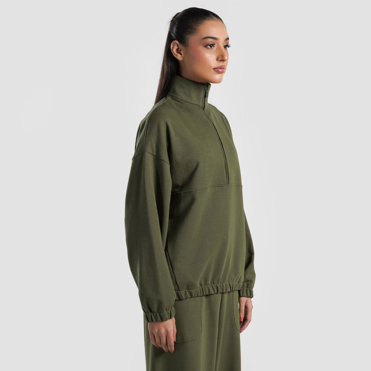 women track top zip gym jacket training outerwear side view Women Track Top Gym Armour Pakistan