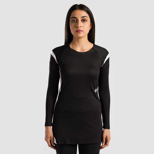 Prime Tennis Dress (Black-White)