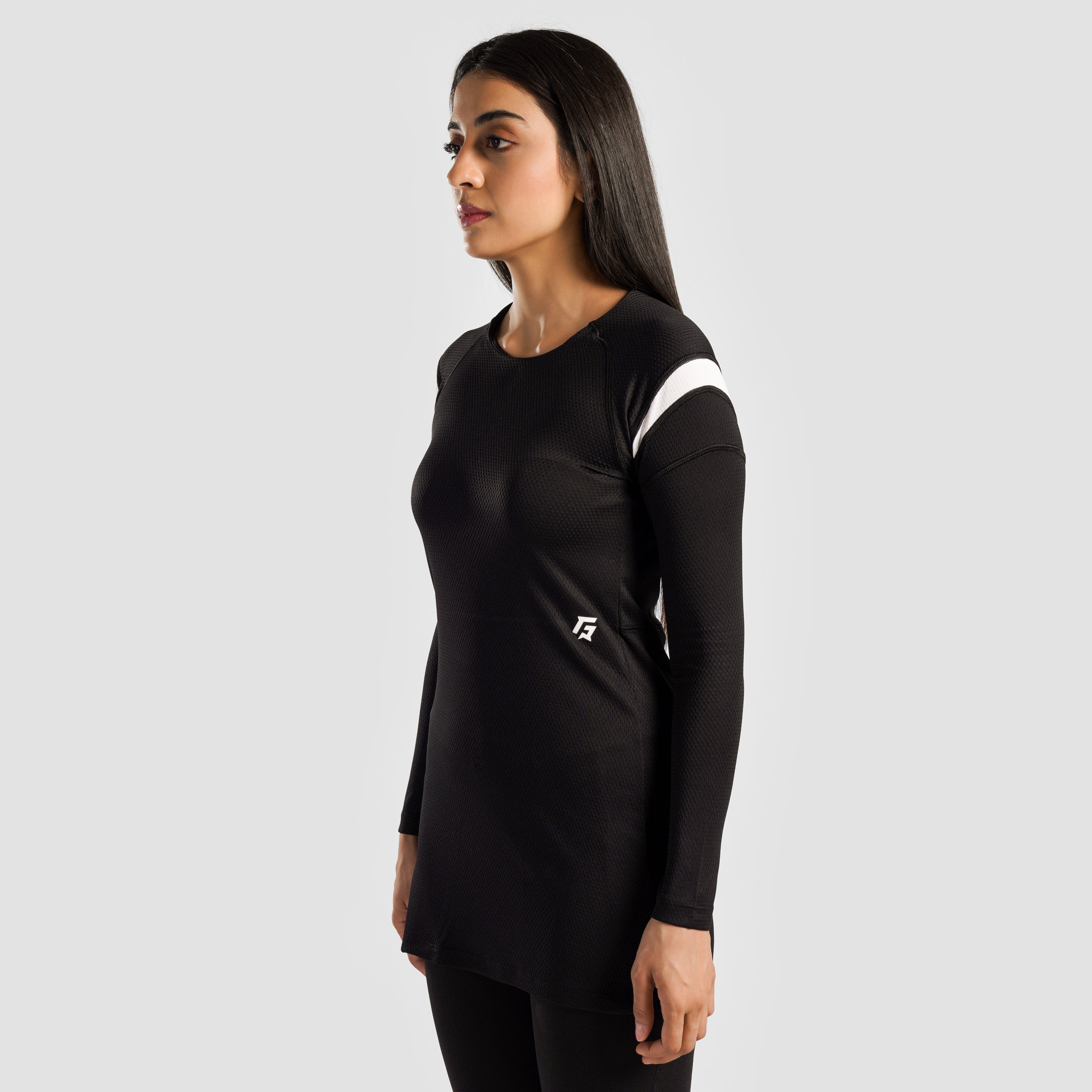 Prime Tennis Dress (Black-White)