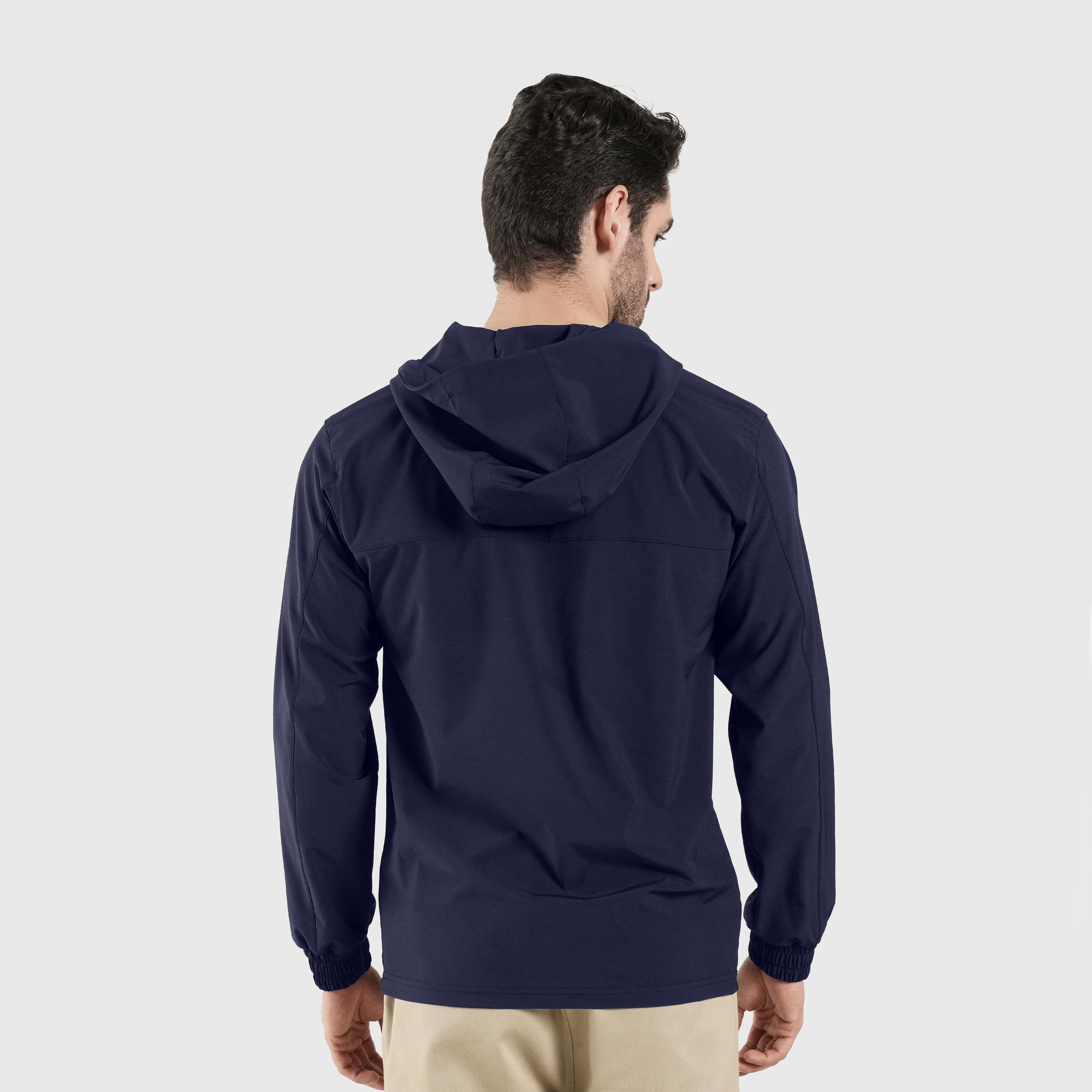 men track top zip gym jacket training outerwear back view Men Track Top Gymarmour Pakistan