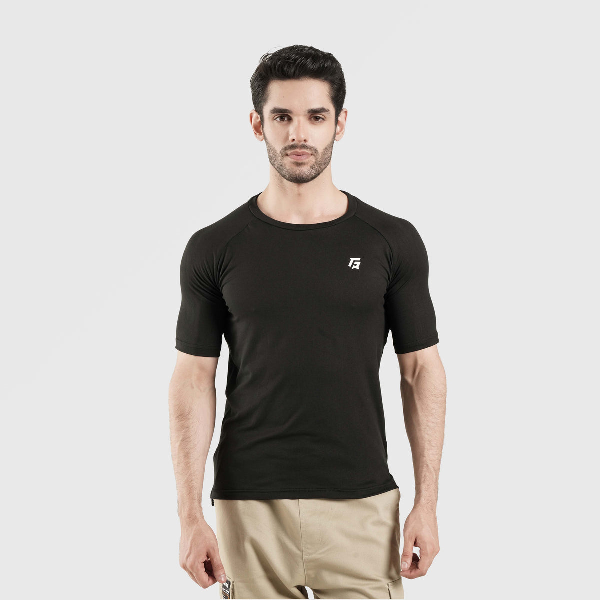 men gym t-shirt sportswear breathable workout tee front view Men T-Shirt Gym Armour Pakistan