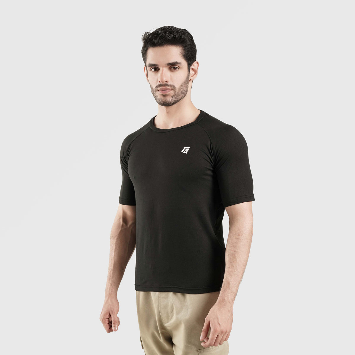 men gym t-shirt sportswear breathable workout tee side view Men T-Shirt GymArmour Pakistan