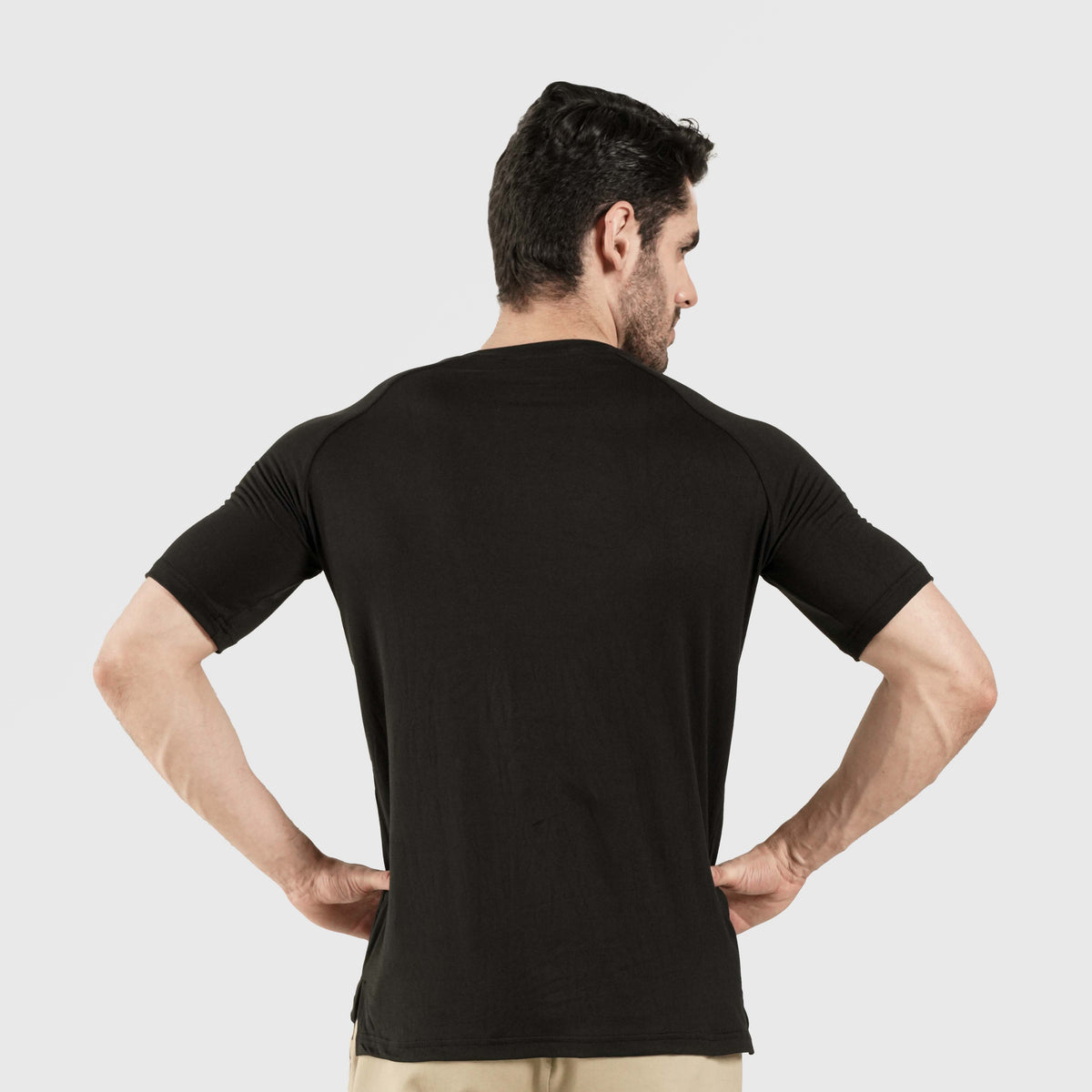 men gym t-shirt sportswear breathable workout tee back view Men T-Shirt GymArmour Pakistan