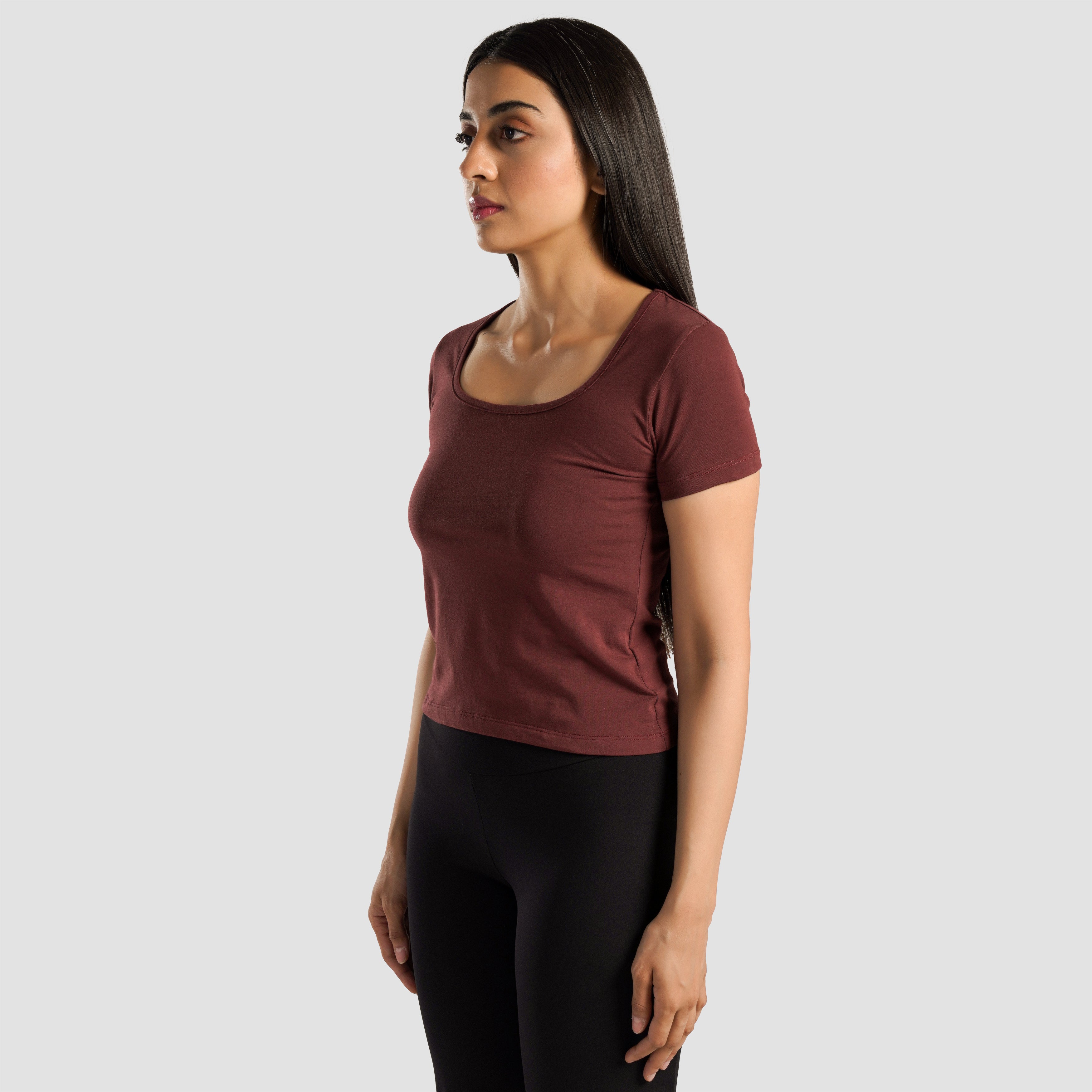 Flex Form Top (Maroon)