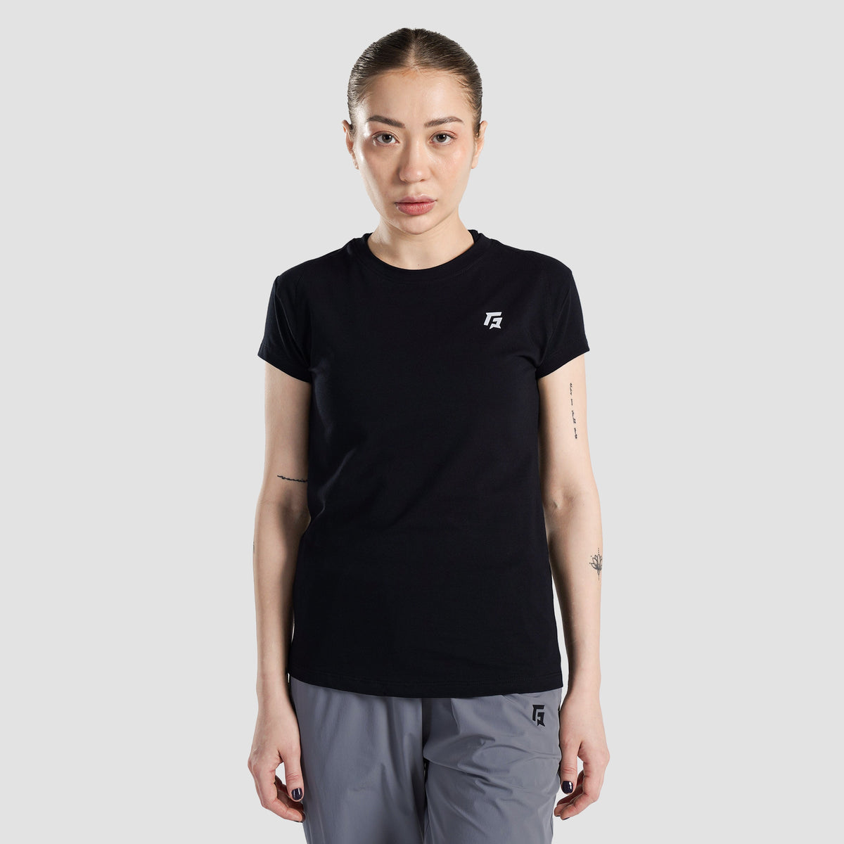 women gym t-shirt sportswear breathable workout tee front view Women T-Shirt GymArmour Pakistan