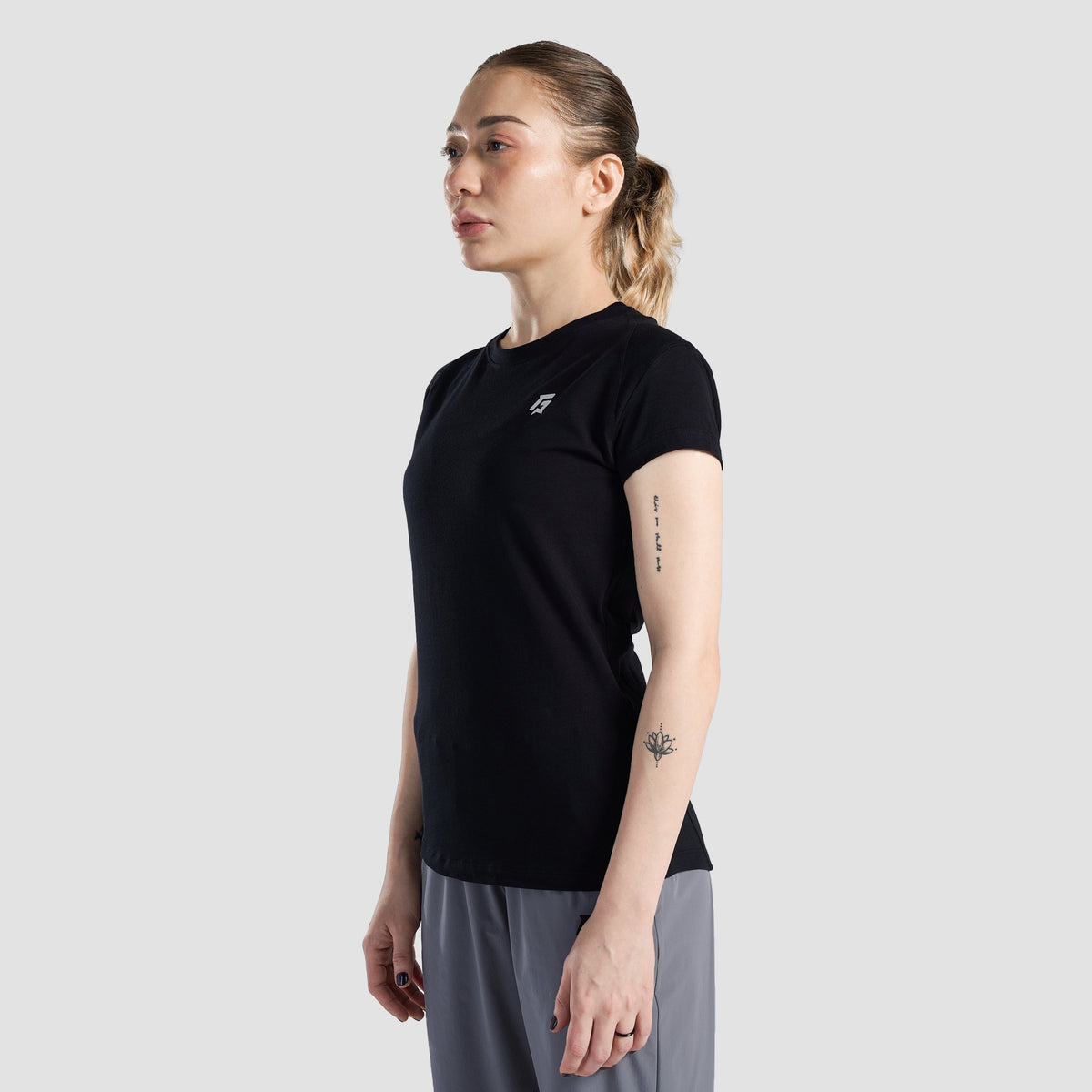 women gym t-shirt sportswear breathable workout tee side view Women T-Shirt GymArmour Pakistan