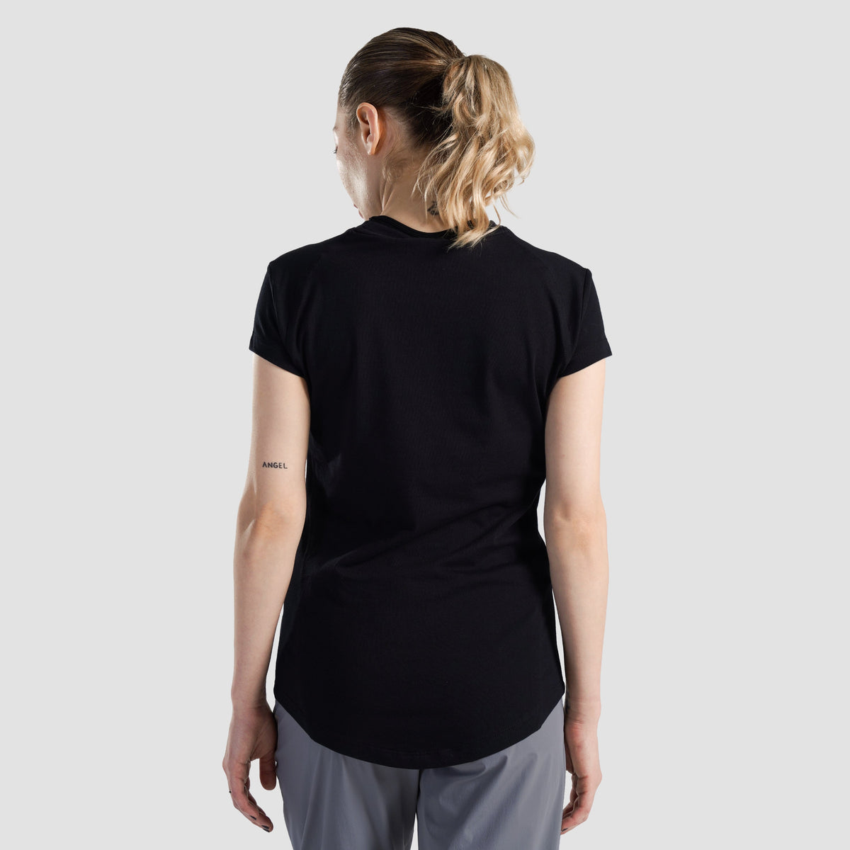 women gym t-shirt sportswear breathable workout tee back view Women T-Shirt GymArmour Pakistan