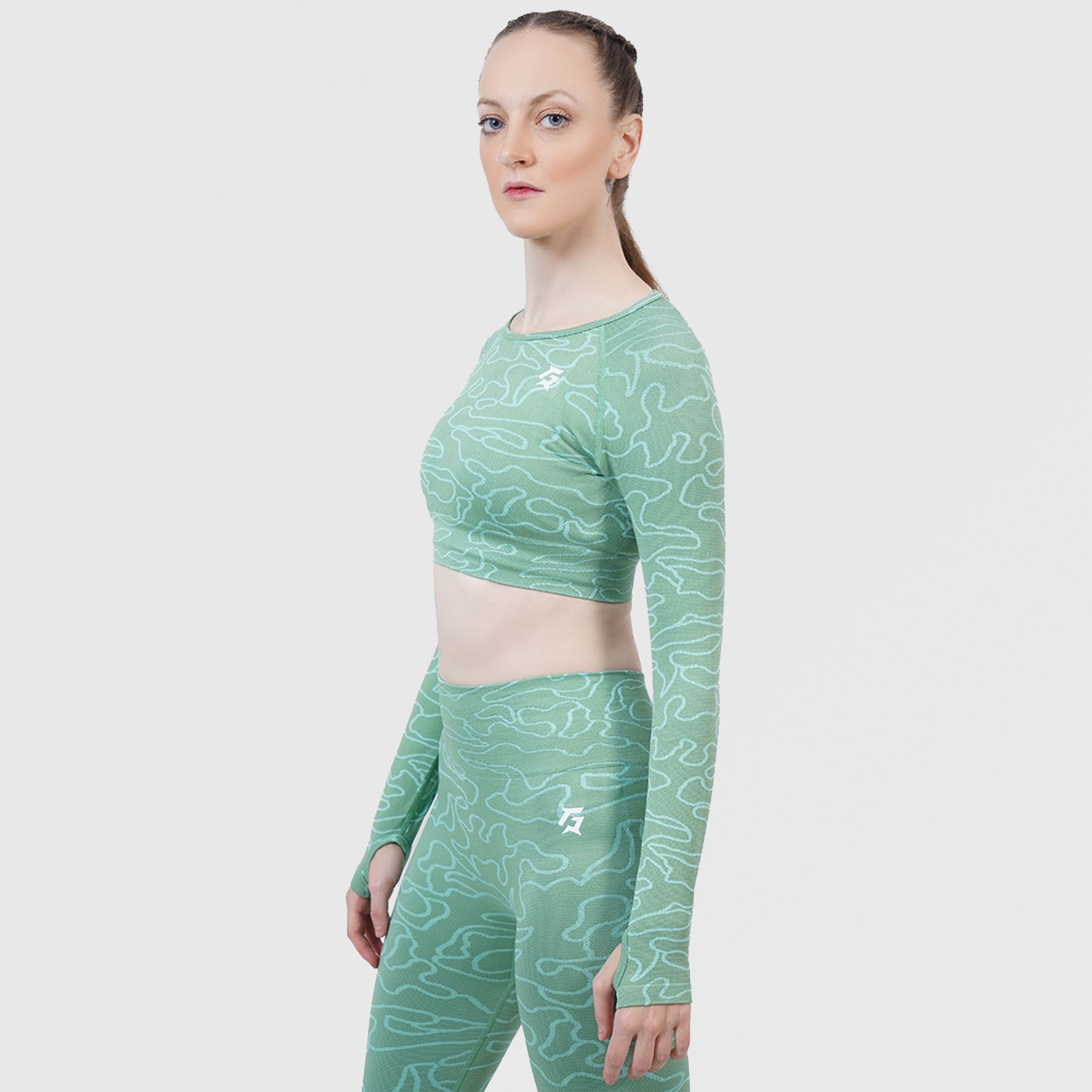 Lift Seamless Crop Top (Green)