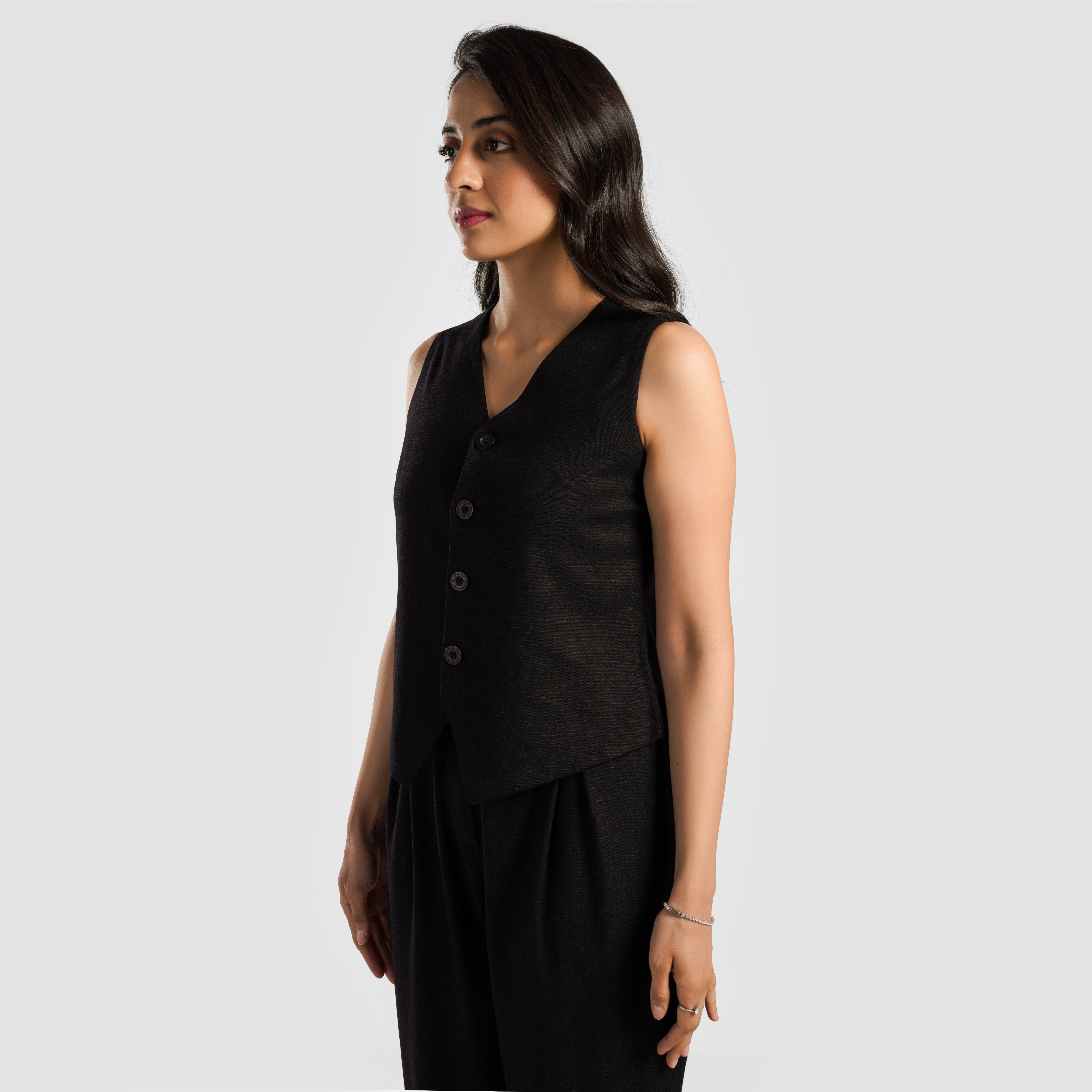 Woven Vest (Black)