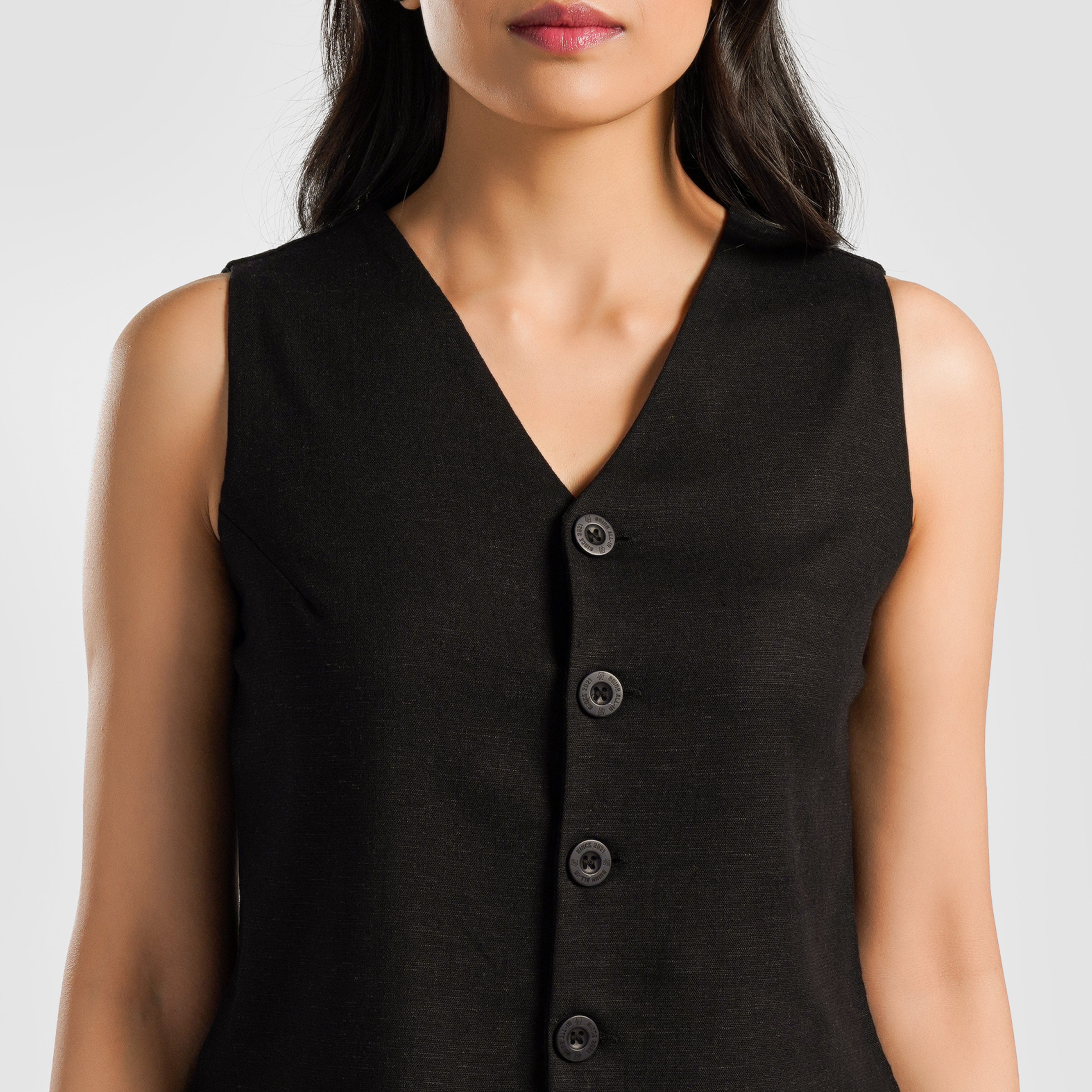 Woven Vest (Black)