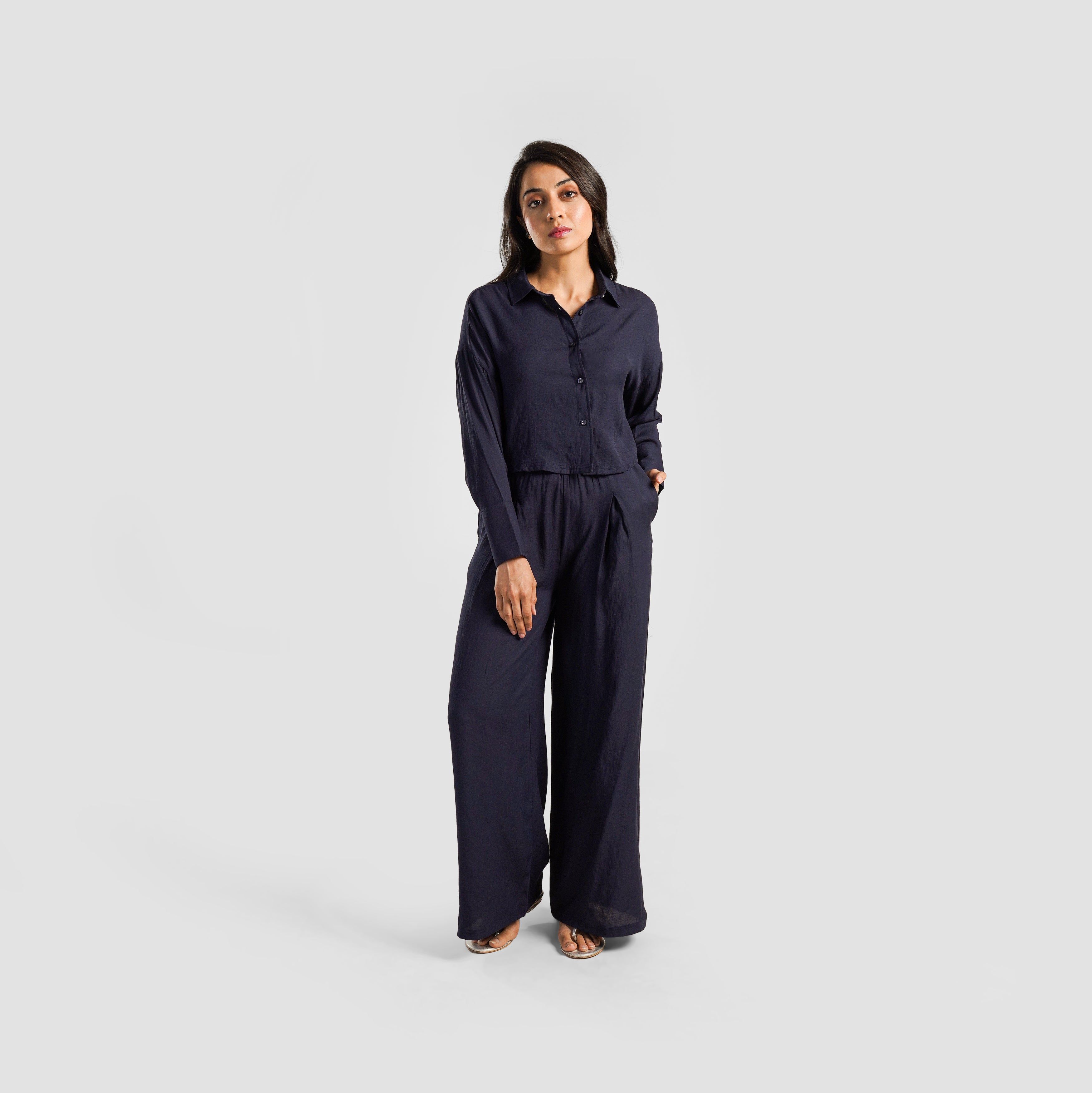 Luna Button Down (Navy)