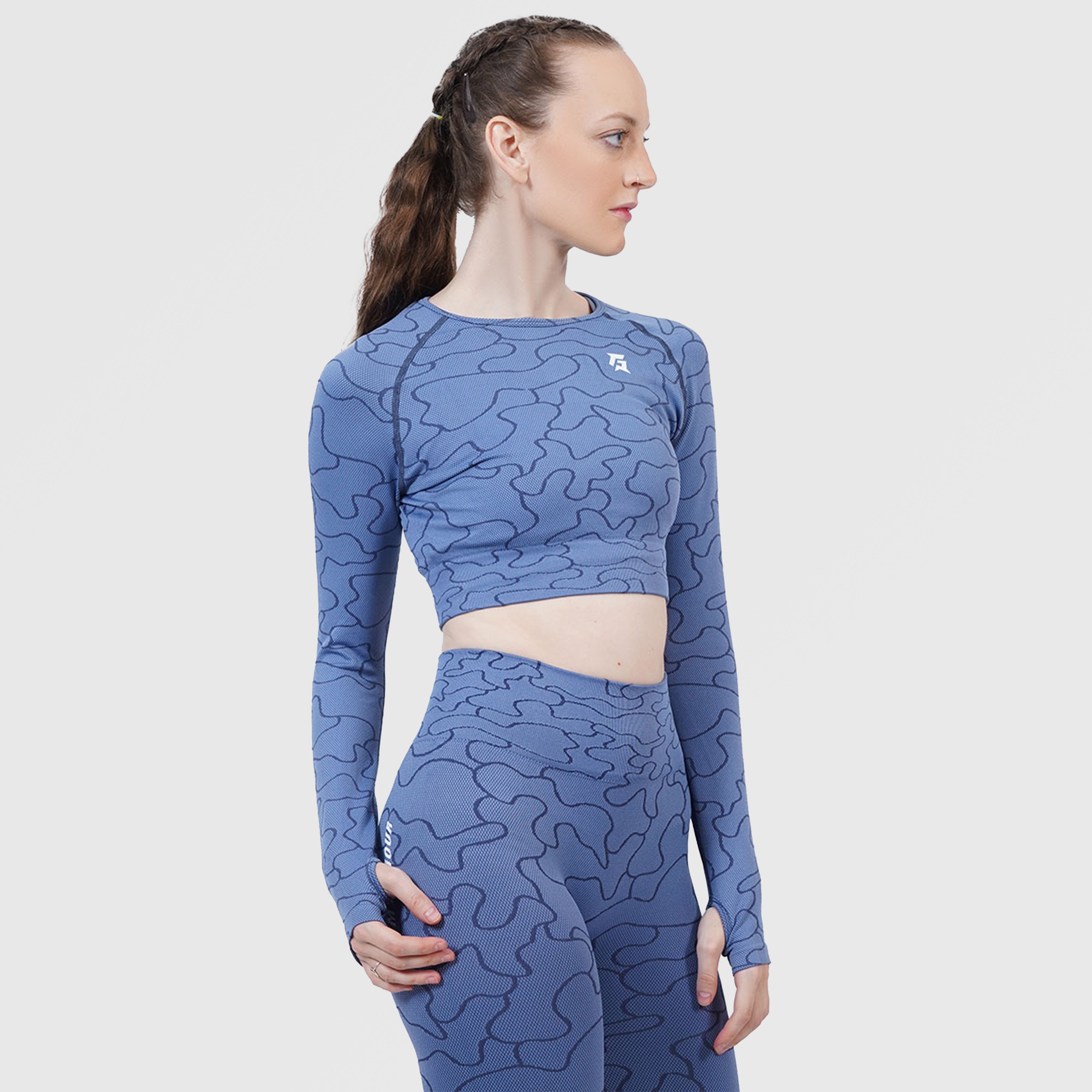 Lift Seamless Crop Top (Blue)