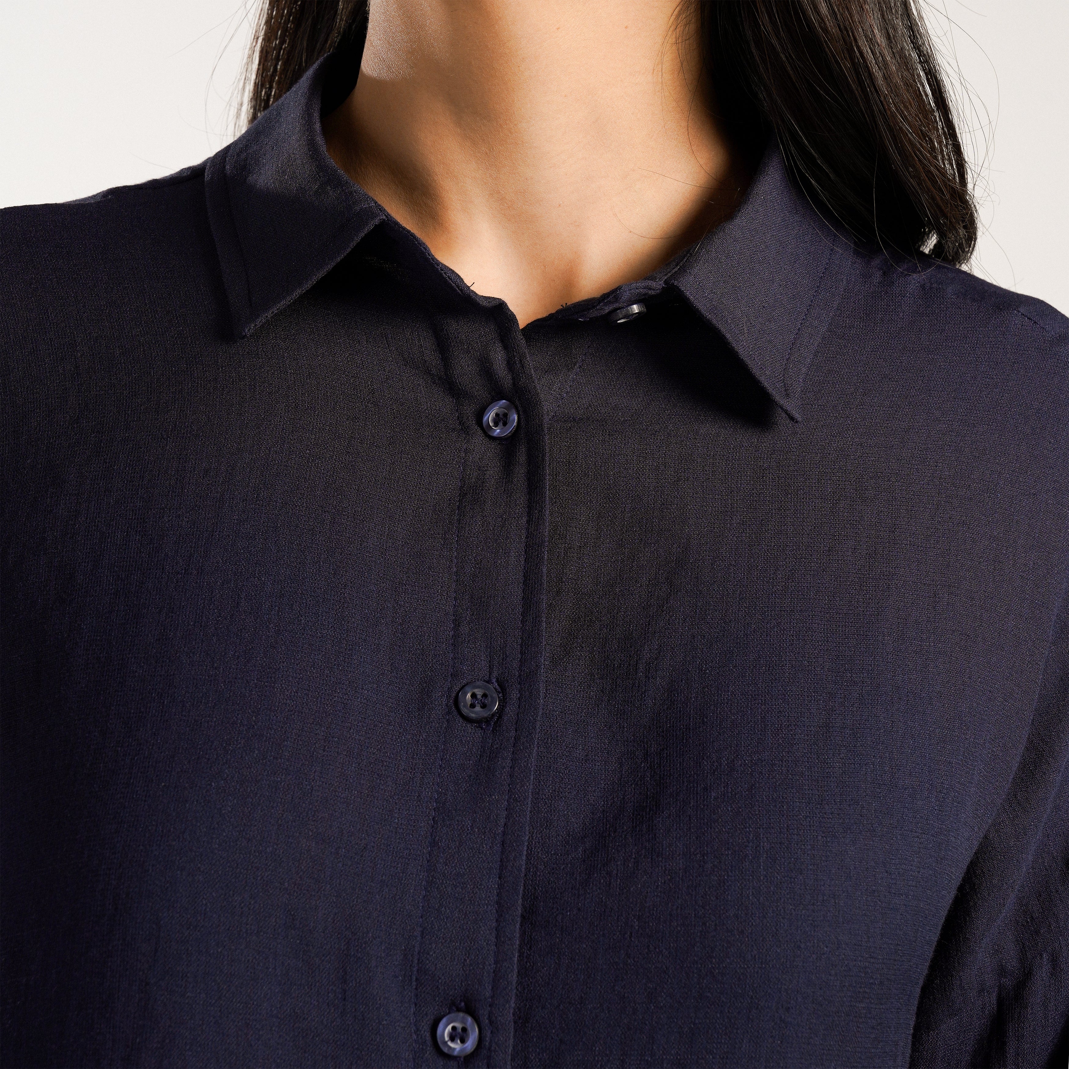 Luna Button Down (Navy)