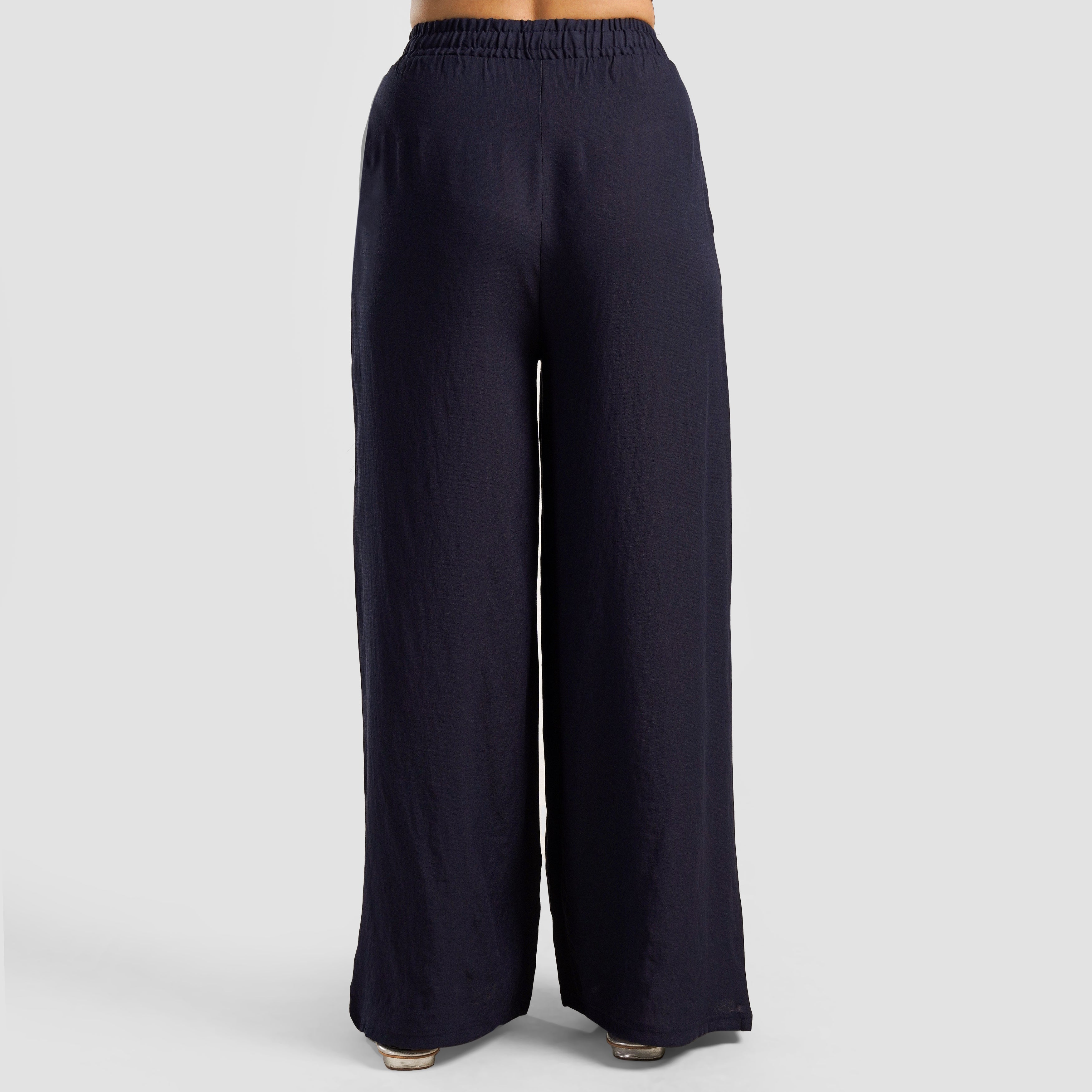 Luna Pleated Trousers (Navy)