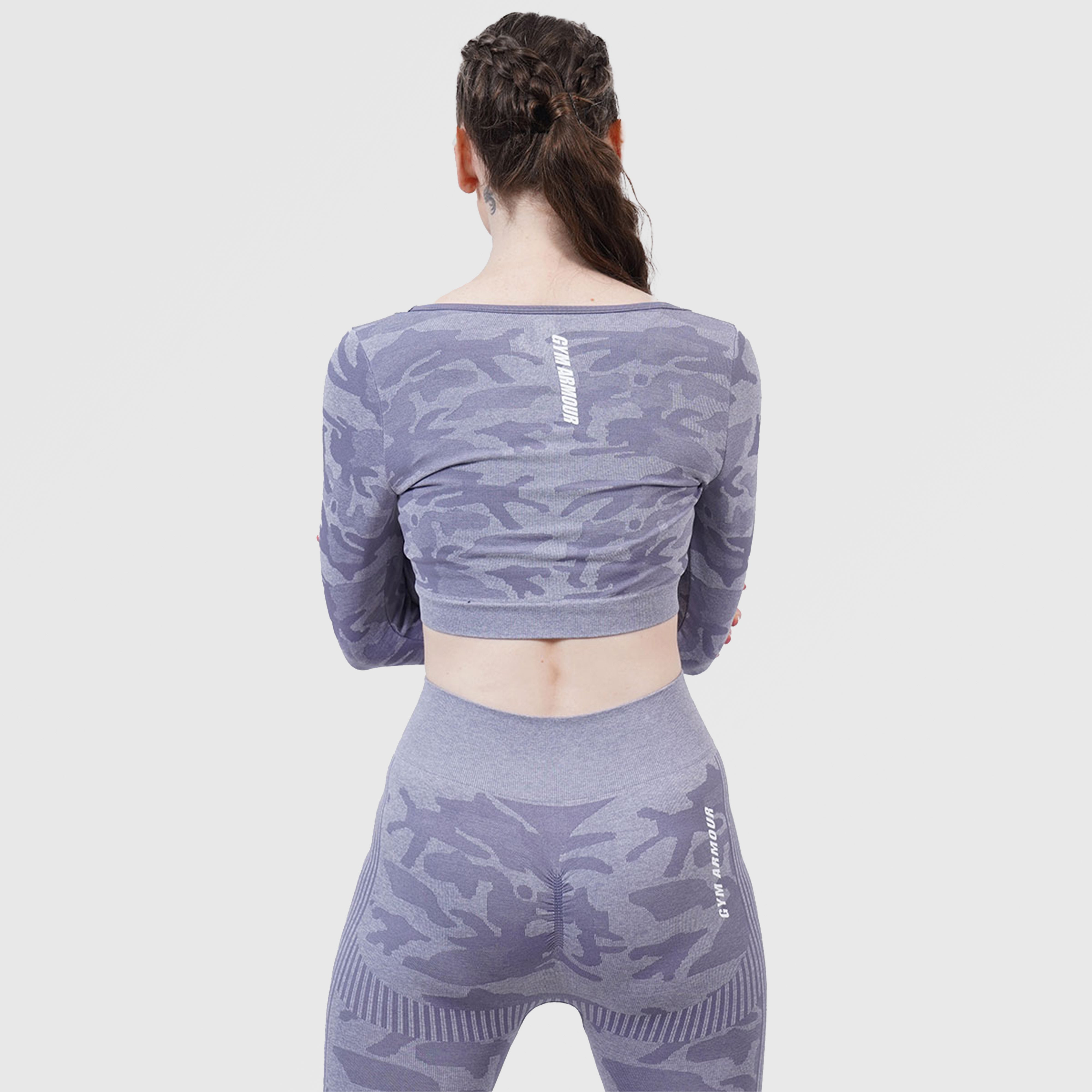 Camo Seamless Crop Top (Grey)