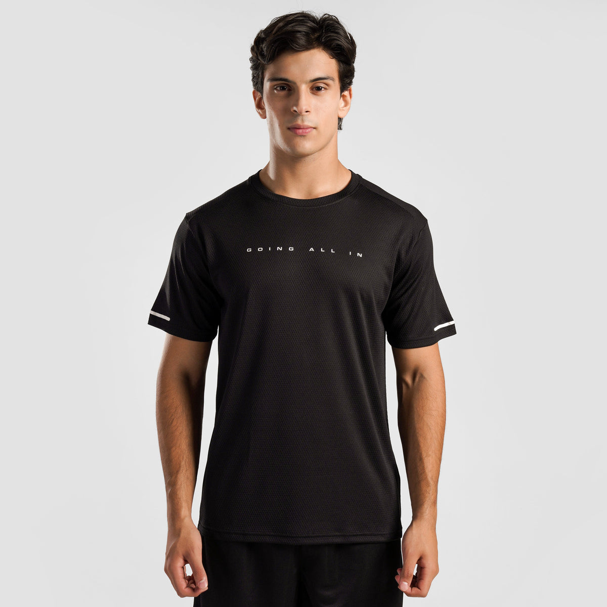 men gym t-shirt sportswear breathable workout tee front view Men T-Shirt Gymarmour Pakistan