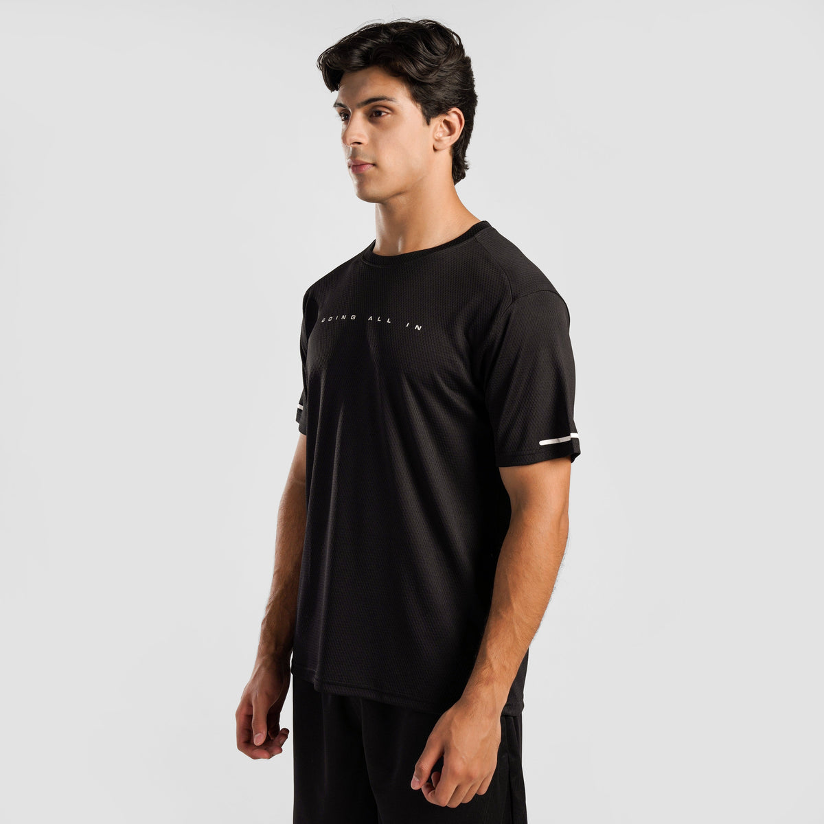 men gym t-shirt sportswear breathable workout tee side view Men T-Shirt Gym Armour Pakistan