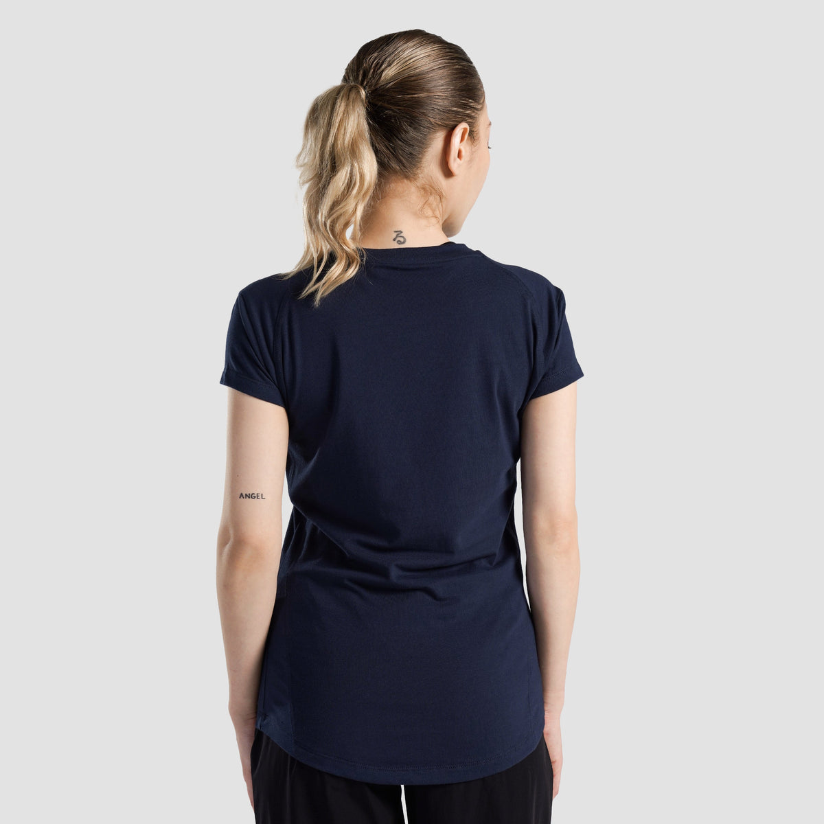 women gym t-shirt sportswear breathable workout tee back view Women T-Shirt Gymarmour Pakistan