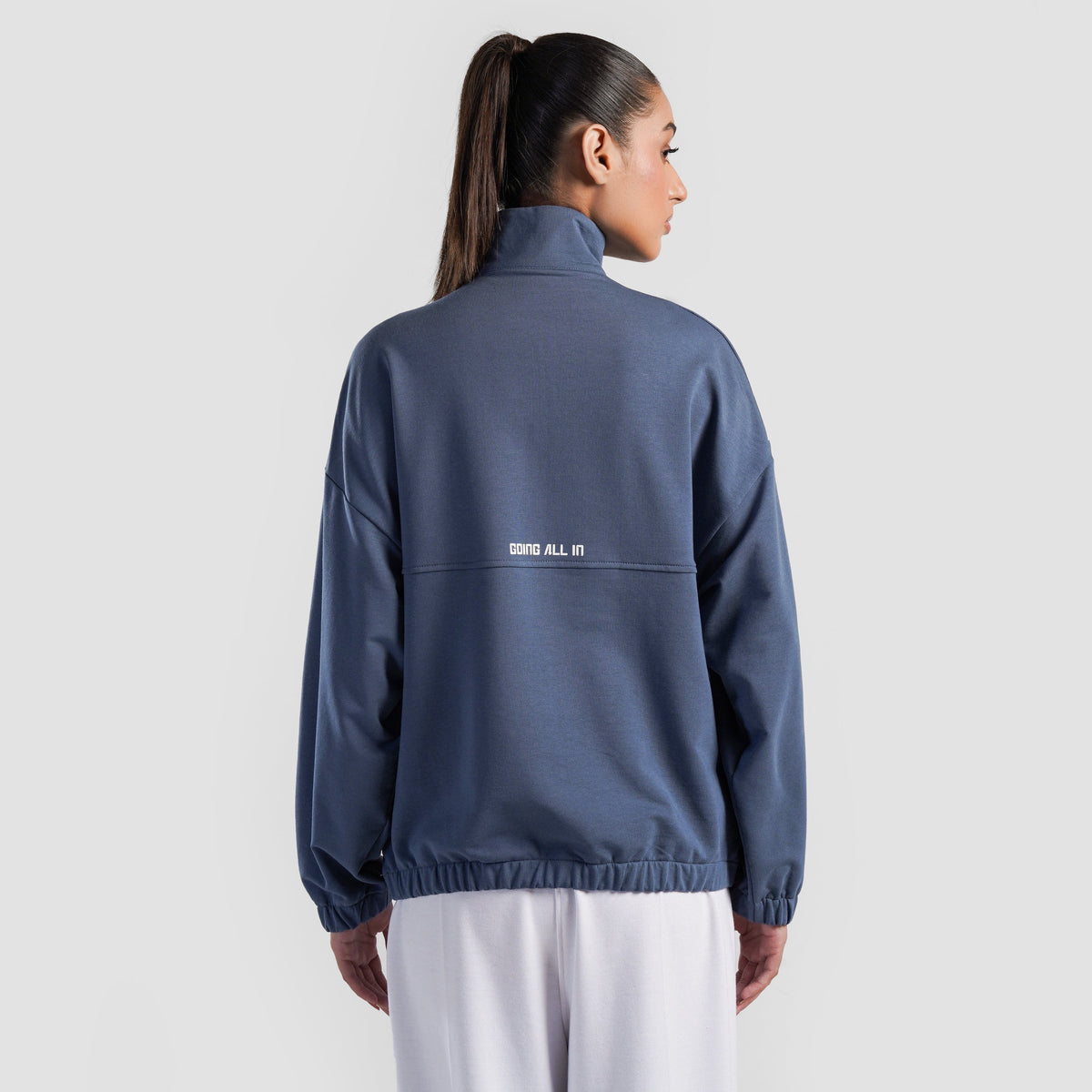 women track top zip gym jacket training outerwear back view Women Track Top Gym Armour Pakistan