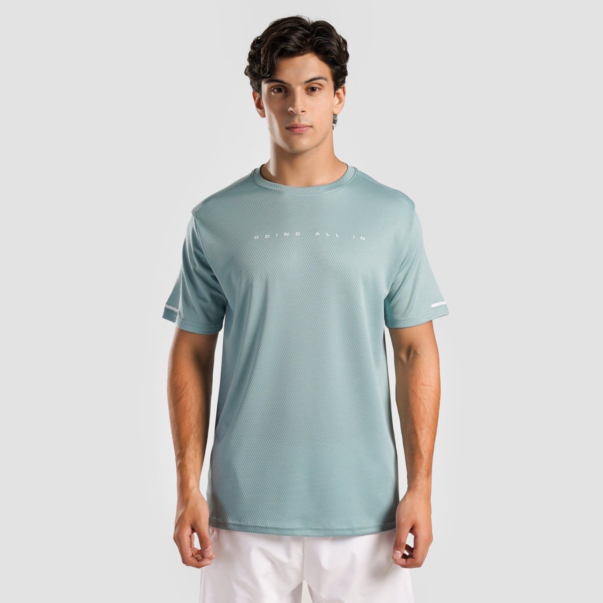 men gym t-shirt sportswear breathable workout tee front view Men T-Shirt Gymarmour Pakistan