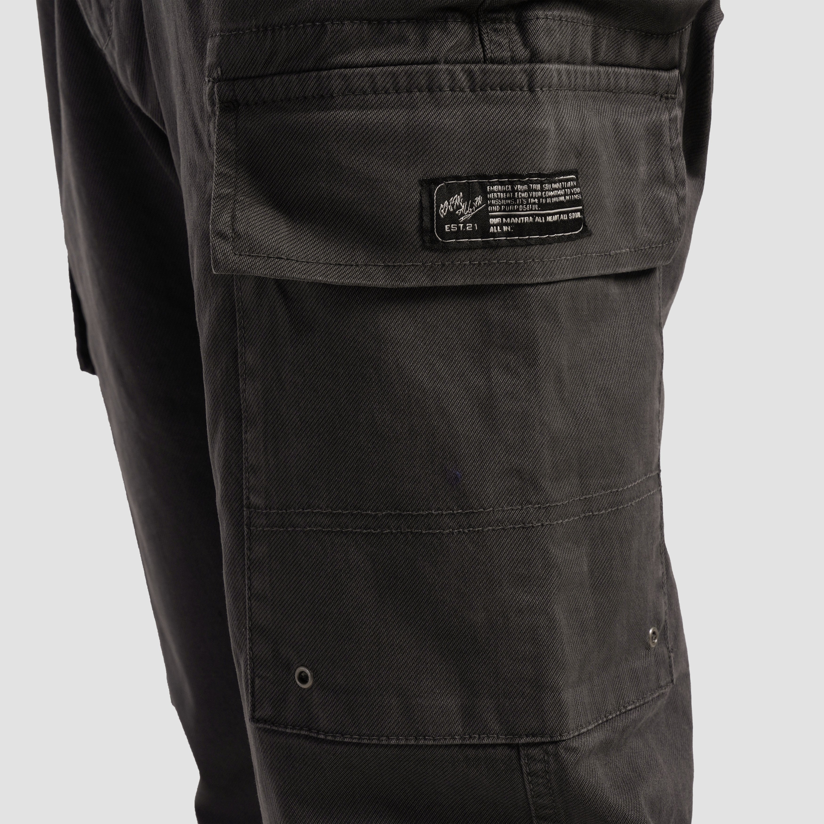 Trek Printed Cargo Joggers (Grey)