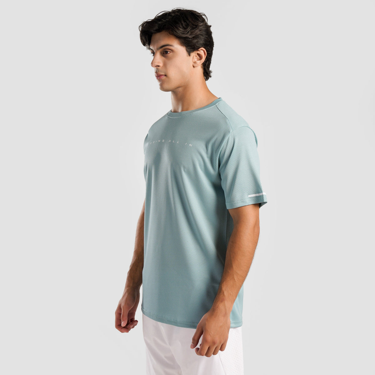 men gym t-shirt sportswear breathable workout tee side view Men T-Shirt GymArmour Pakistan