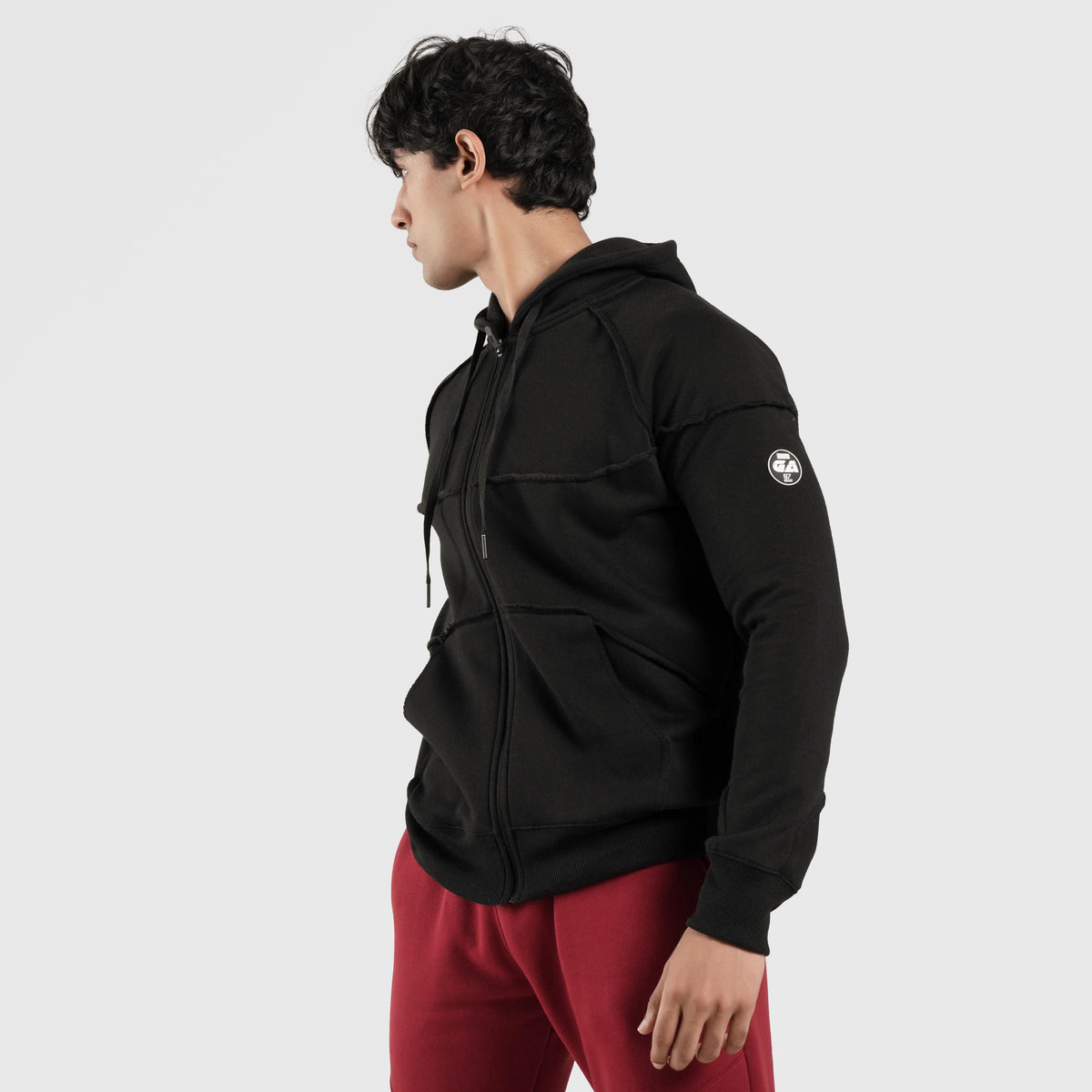 men track top zip gym jacket training outerwear front view Men Track Top GymArmour Pakistan
