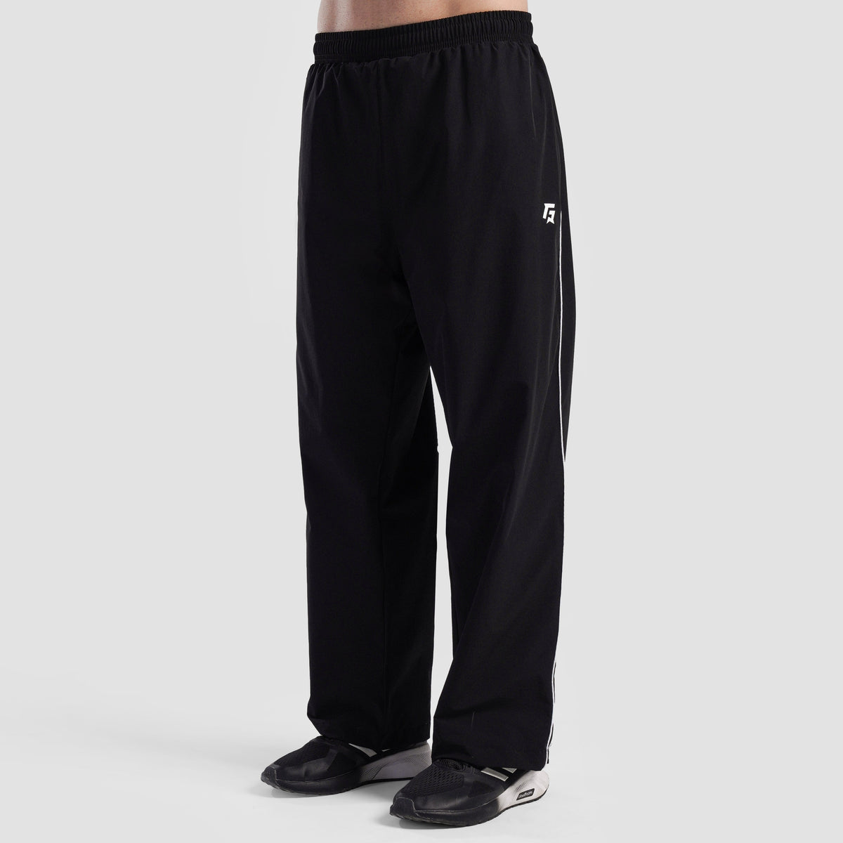 Black Maxout Track Pants for men front view