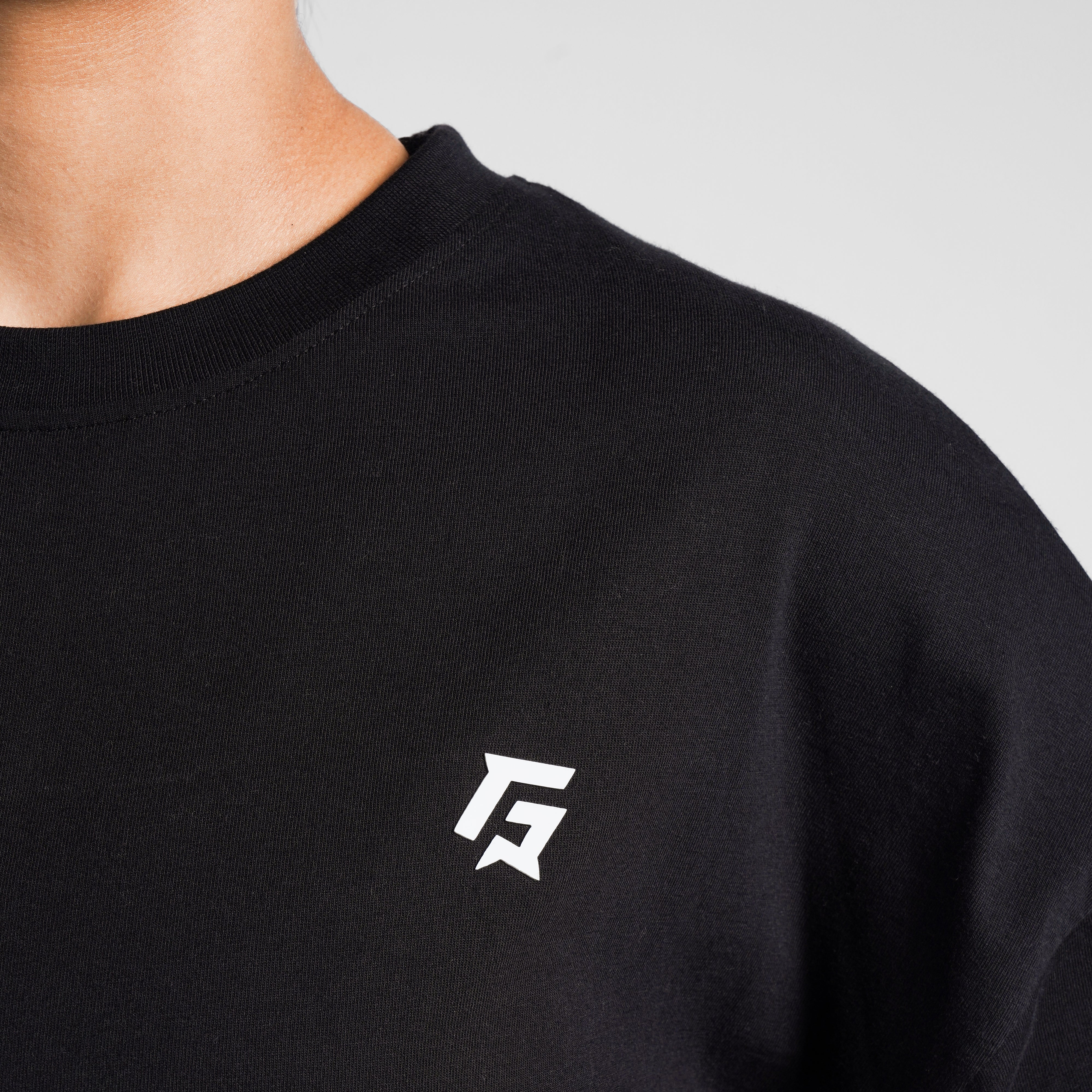 Relaxed Flow Full Sleeves Top (Black)