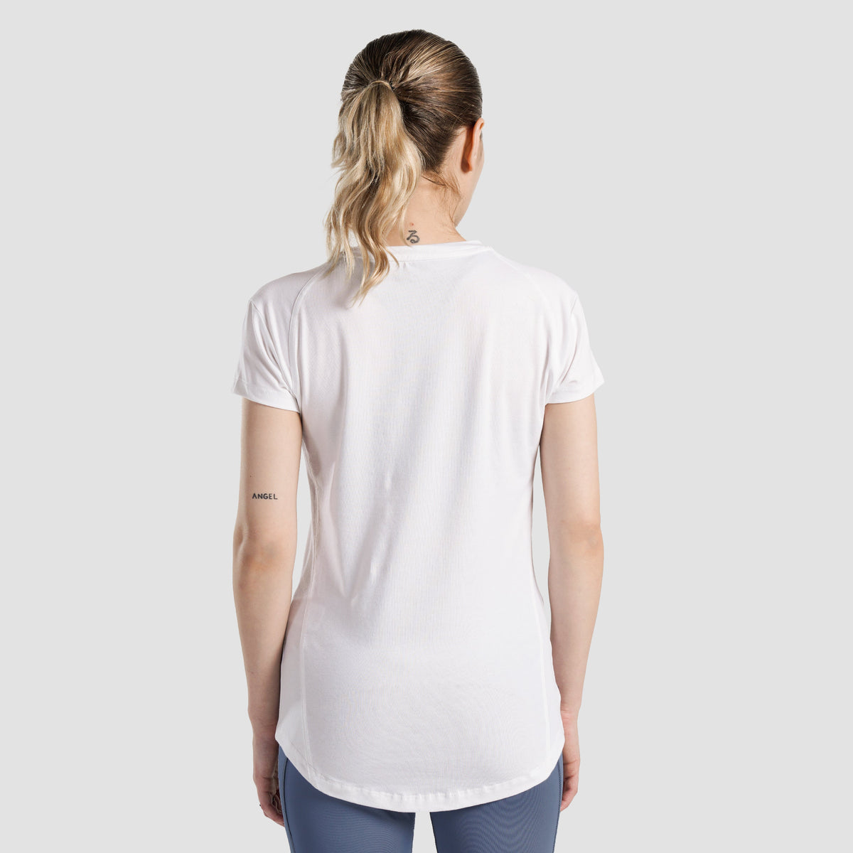 women gym t-shirt sportswear breathable workout tee back view Women T-Shirt Gymarmour Pakistan
