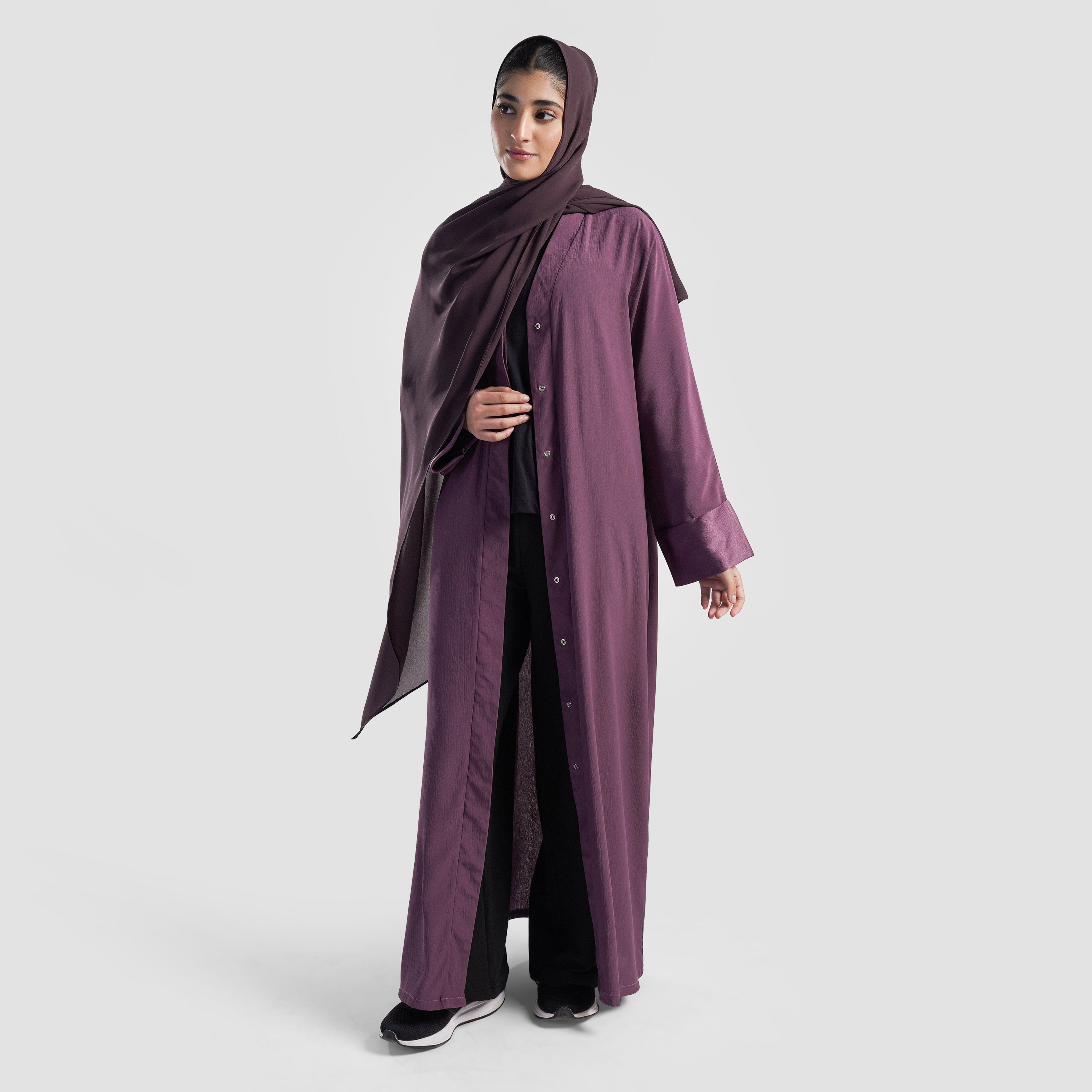 Kimono Abaya (Dusty Lilac)