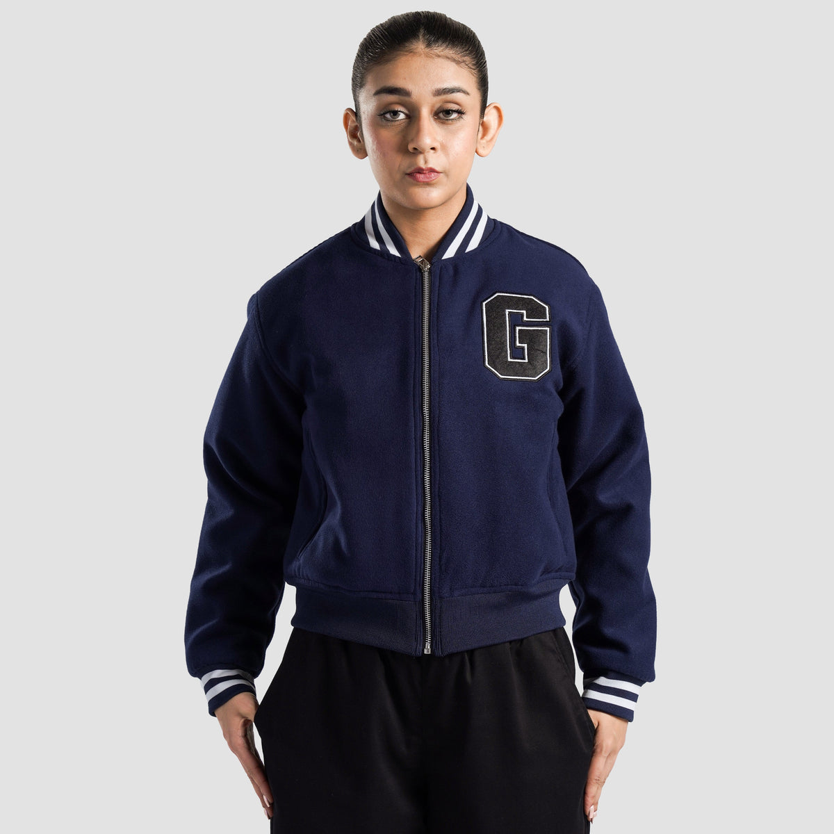 women track top zip gym jacket training outerwear front view Women Track Top Gym Armour Pakistan