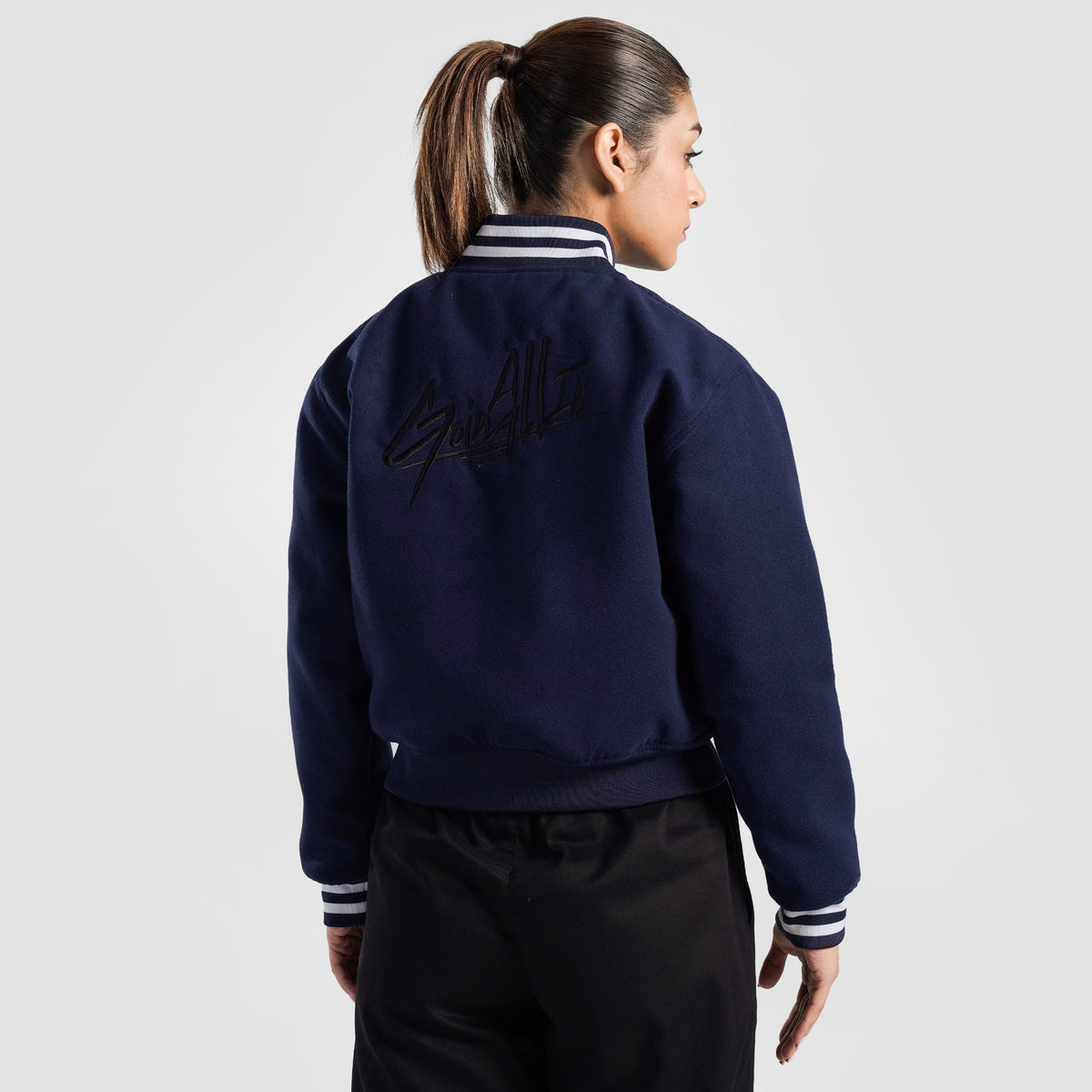 women track top zip gym jacket training outerwear back view Women Track Top Gymarmour Pakistan