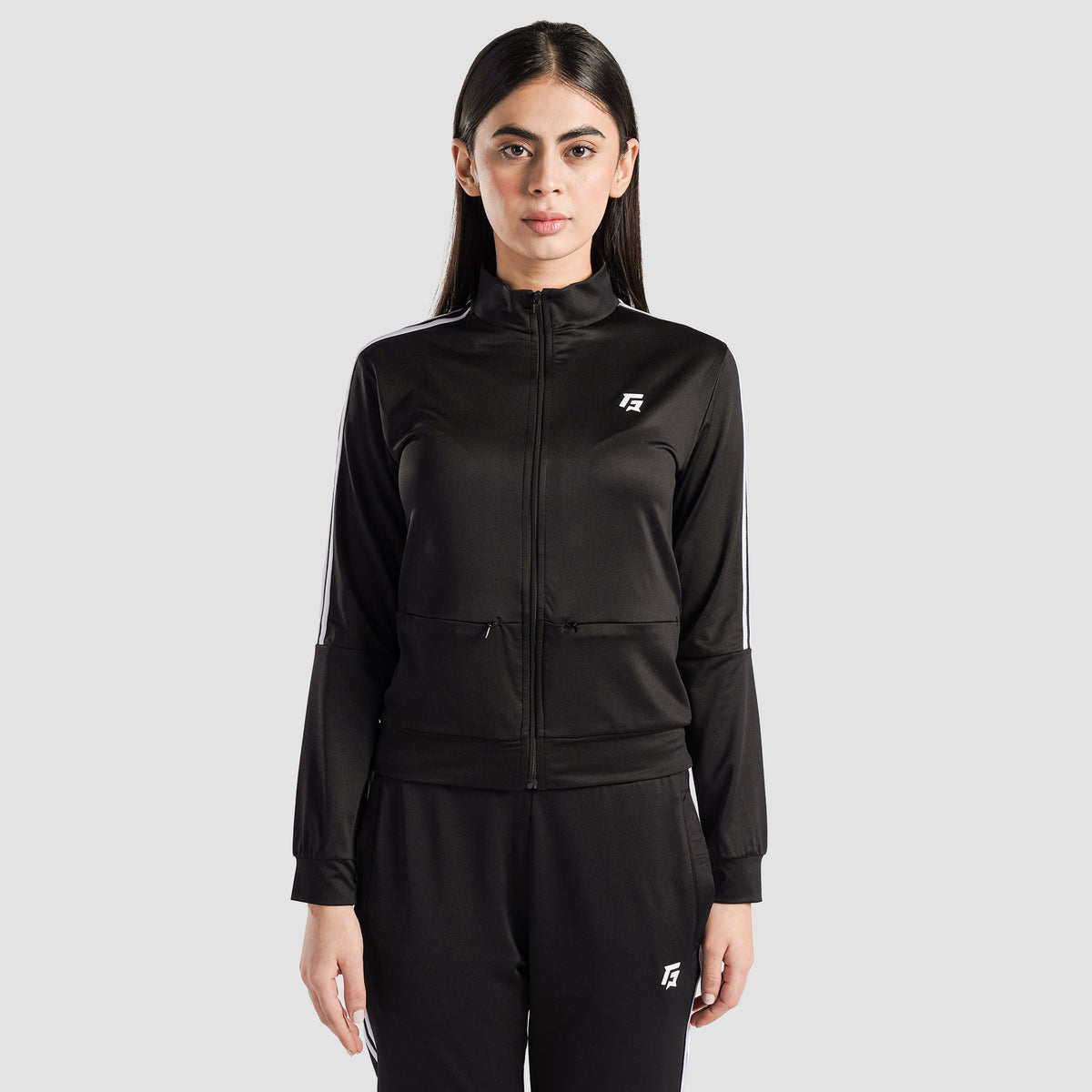 women track top zip gym jacket training outerwear back view Women Track Top GymArmour Pakistan